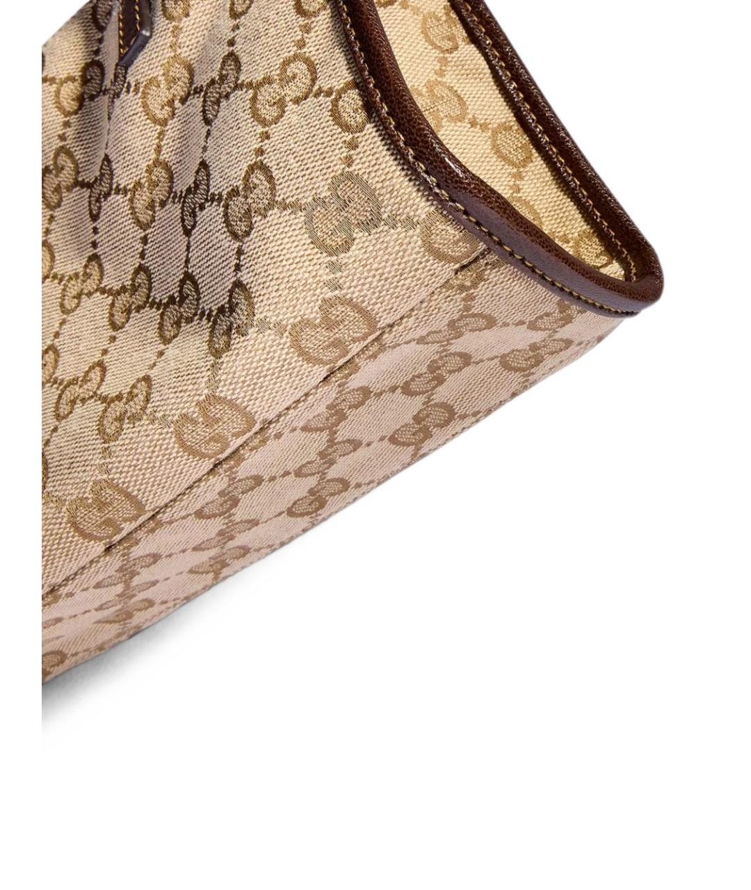 GUCCI Бежевая сумка тоут из канвы, фото 3