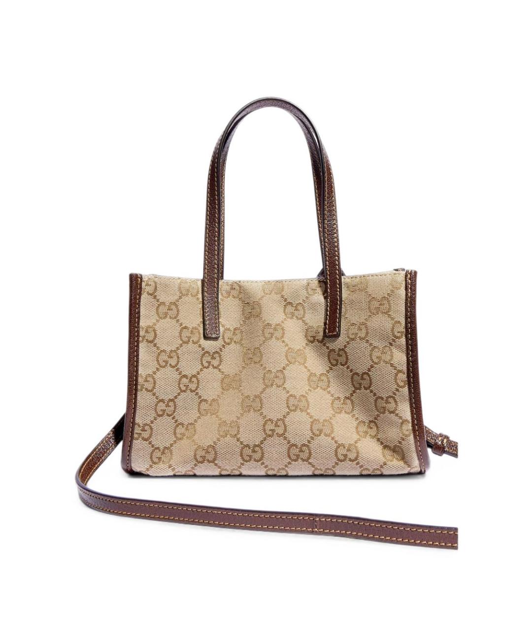 GUCCI Бежевая сумка тоут из канвы, фото 2