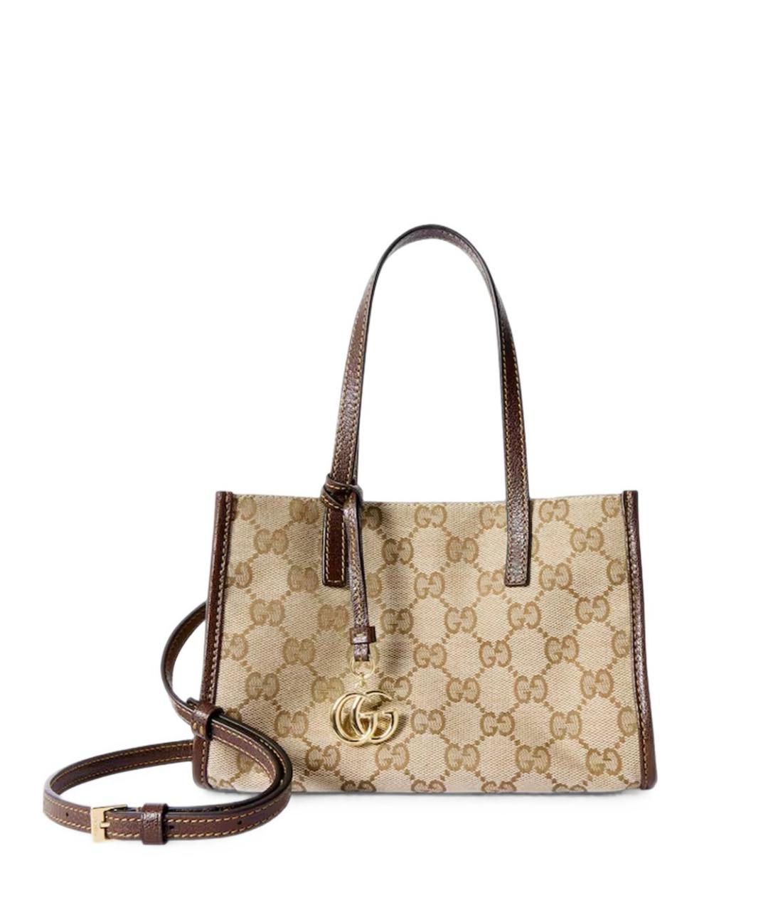 GUCCI Бежевая сумка тоут из канвы, фото 1