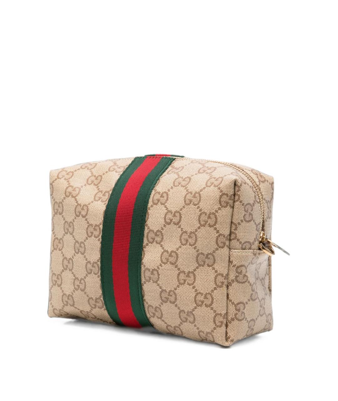 GUCCI Бежевая сумка через плечо из канвы, фото 5