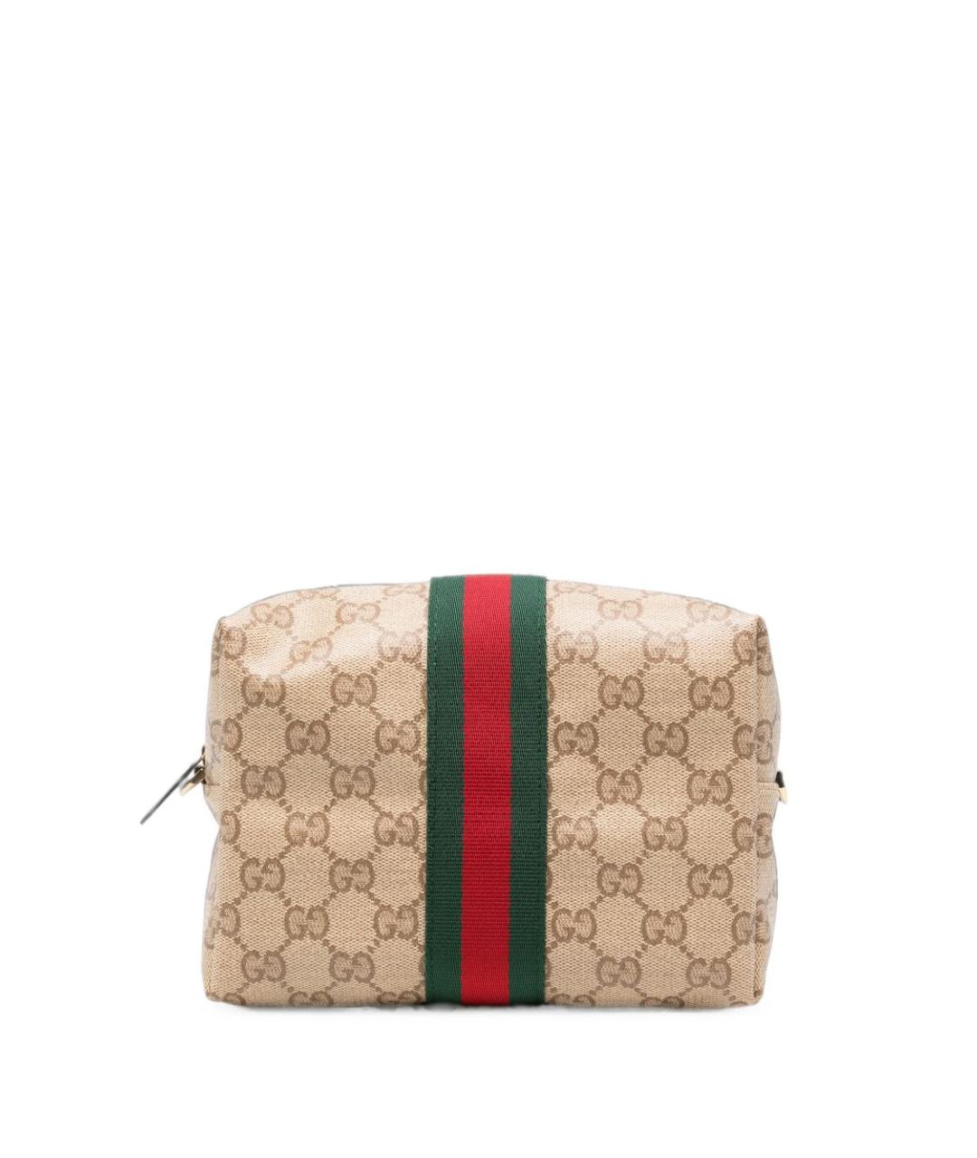 GUCCI Бежевая сумка через плечо из канвы, фото 1