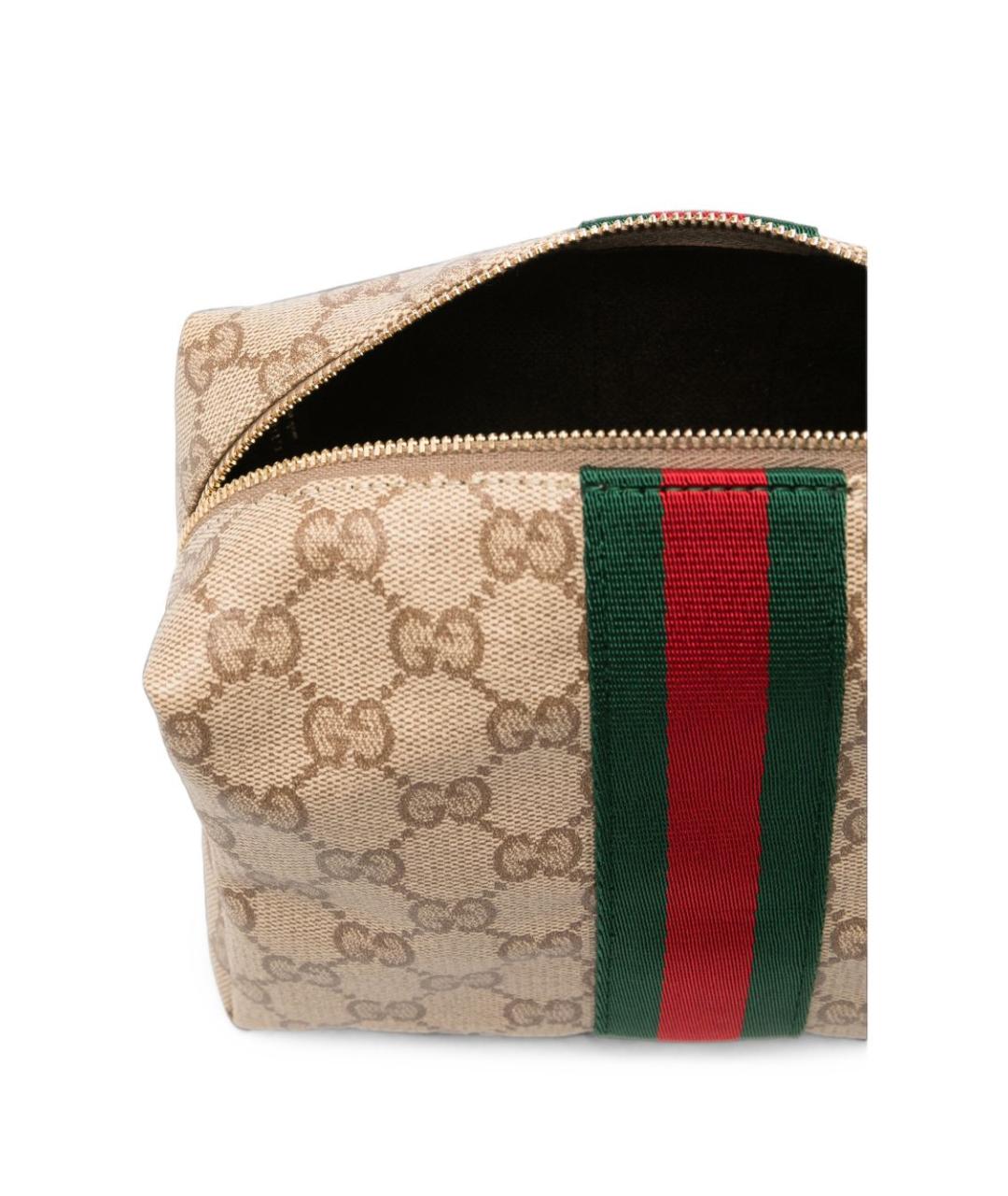 GUCCI Бежевая сумка через плечо из канвы, фото 2