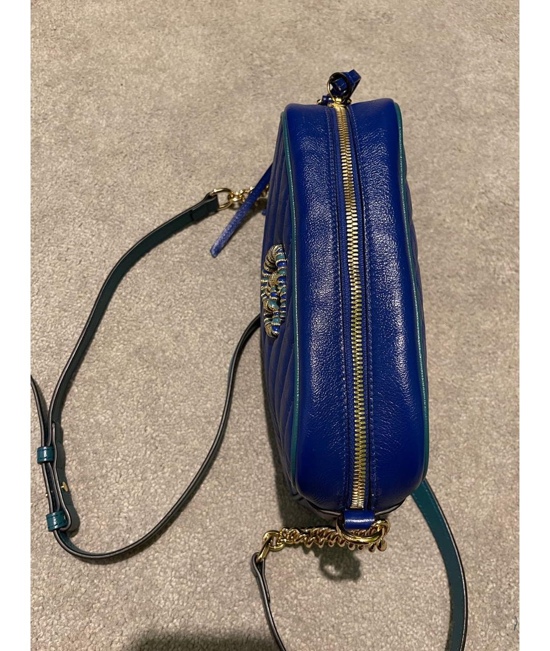 GUCCI Синяя кожаная сумка через плечо, фото 8