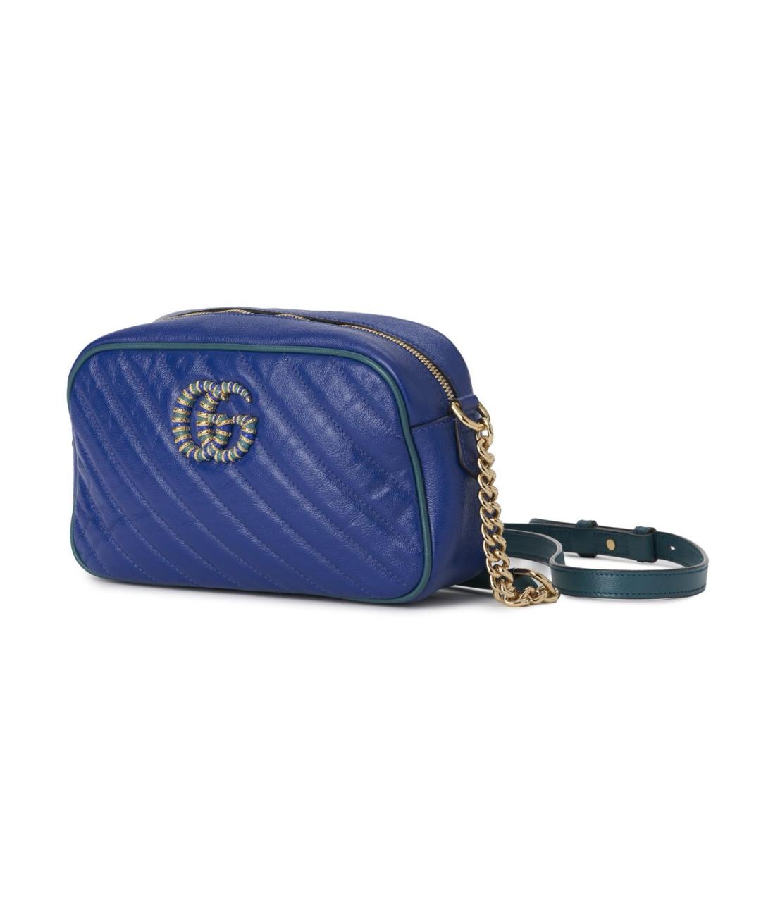 GUCCI Синяя кожаная сумка через плечо, фото 2