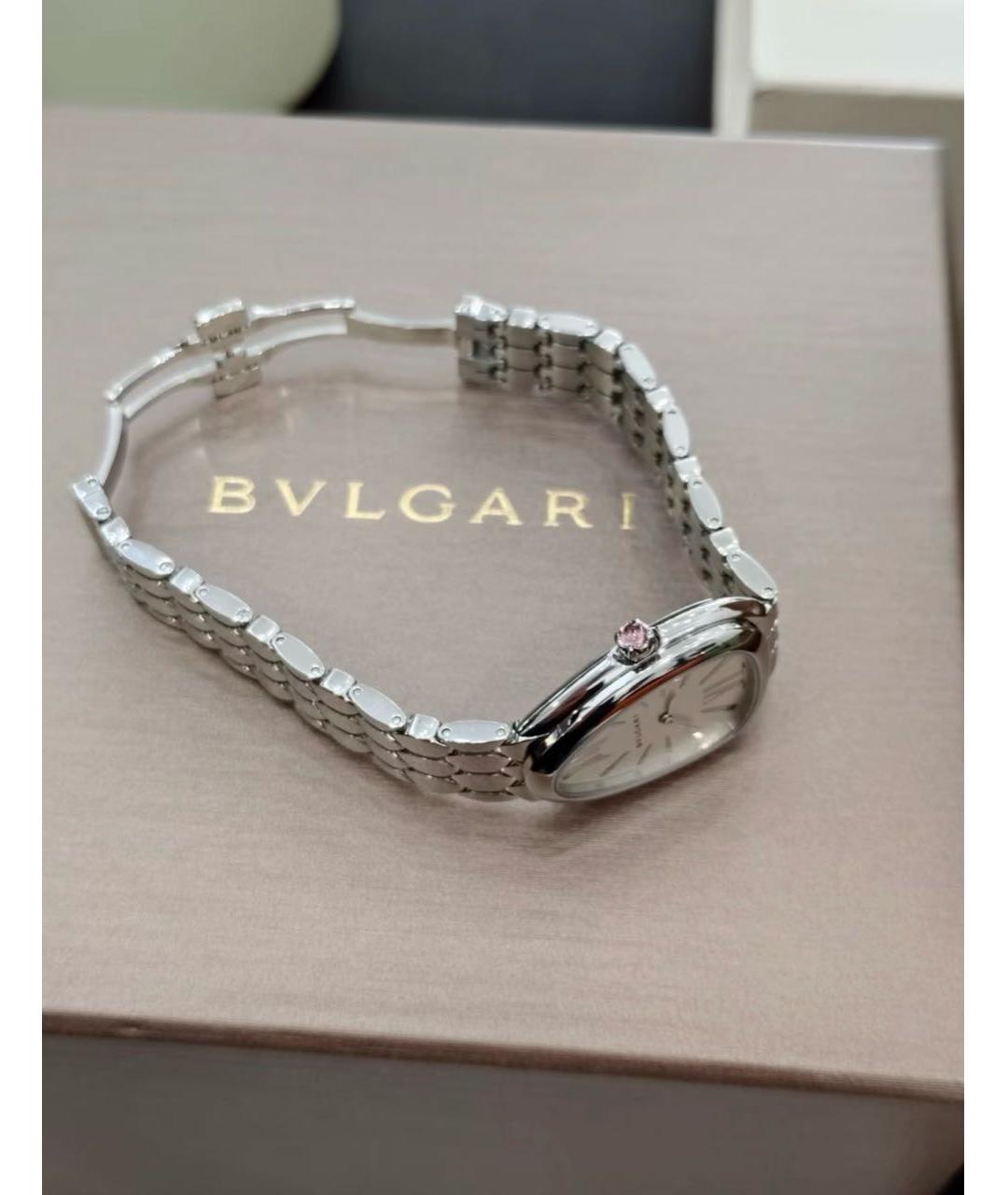 BVLGARI Серебряные металлические часы, фото 3