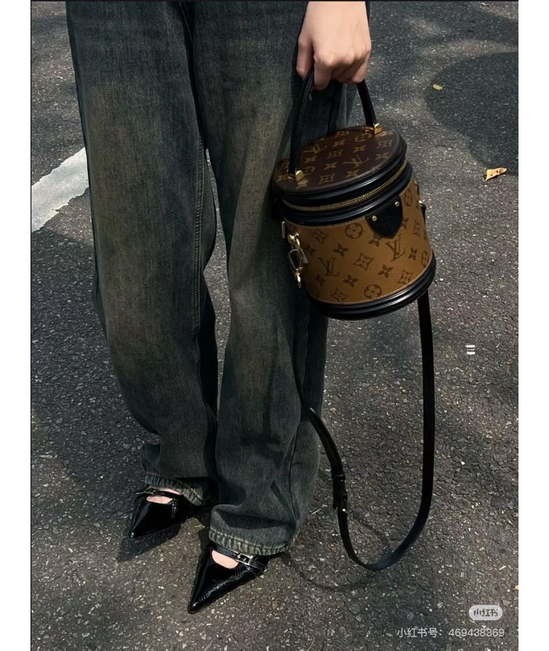 LOUIS VUITTON Коричневая сумка с короткими ручками из канвы, фото 6