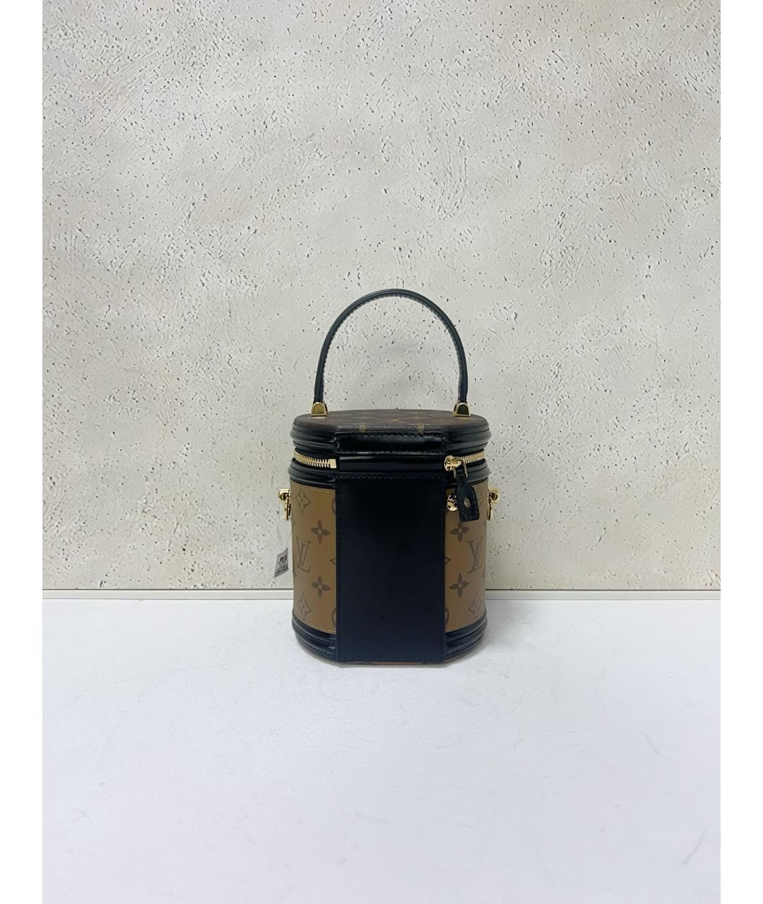 LOUIS VUITTON Коричневая сумка с короткими ручками из канвы, фото 2