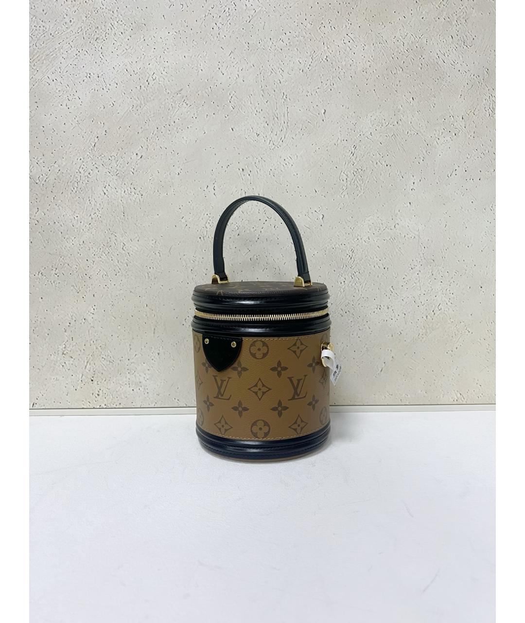 LOUIS VUITTON Коричневая сумка с короткими ручками из канвы, фото 4