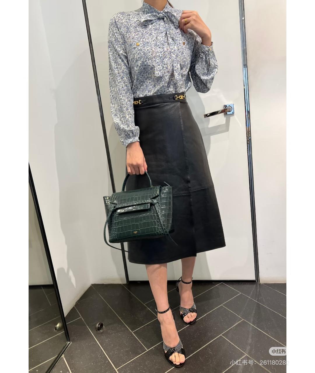 CELINE Зеленая кожаная сумка тоут, фото 6