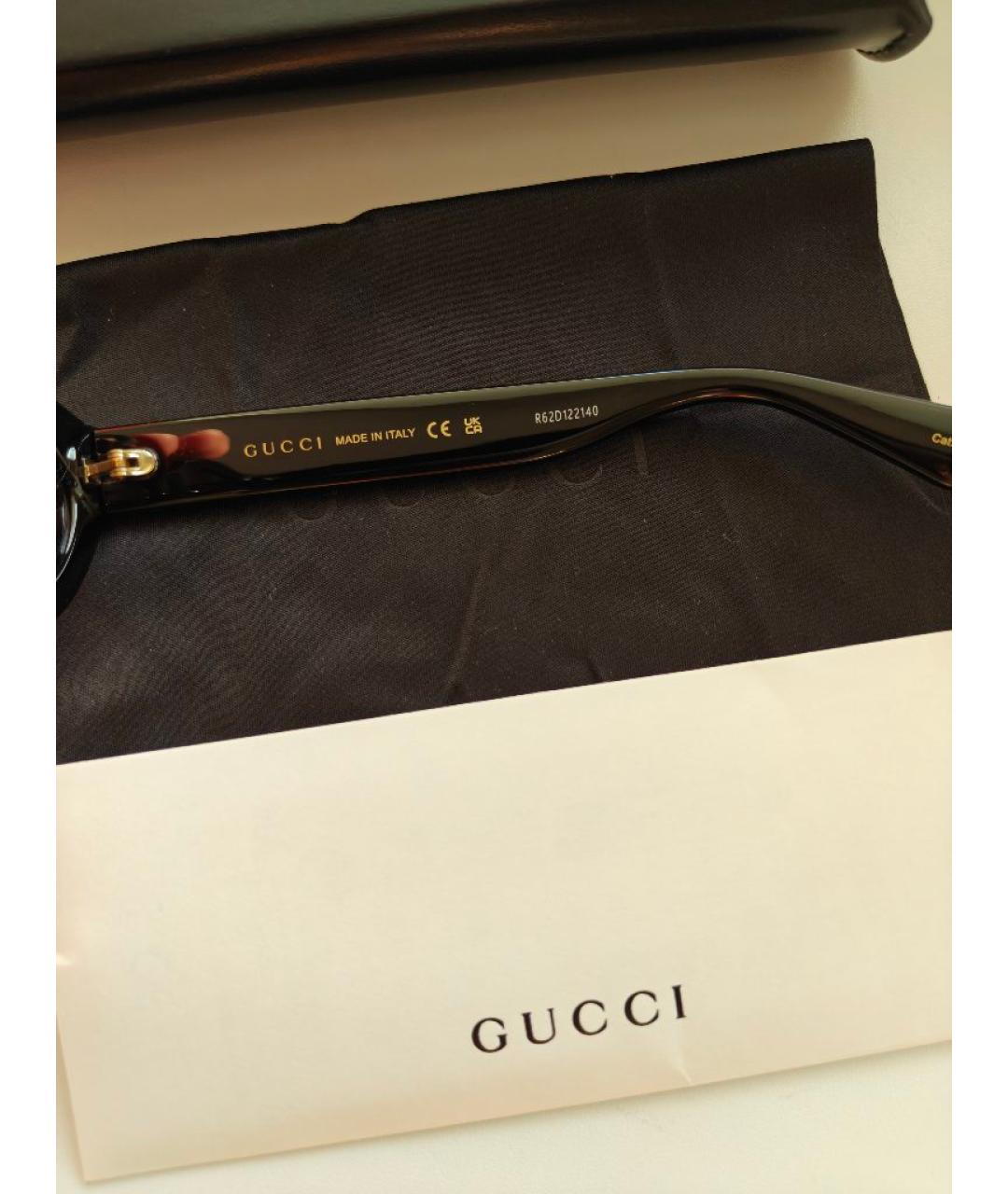 GUCCI Черные пластиковые солнцезащитные очки, фото 6