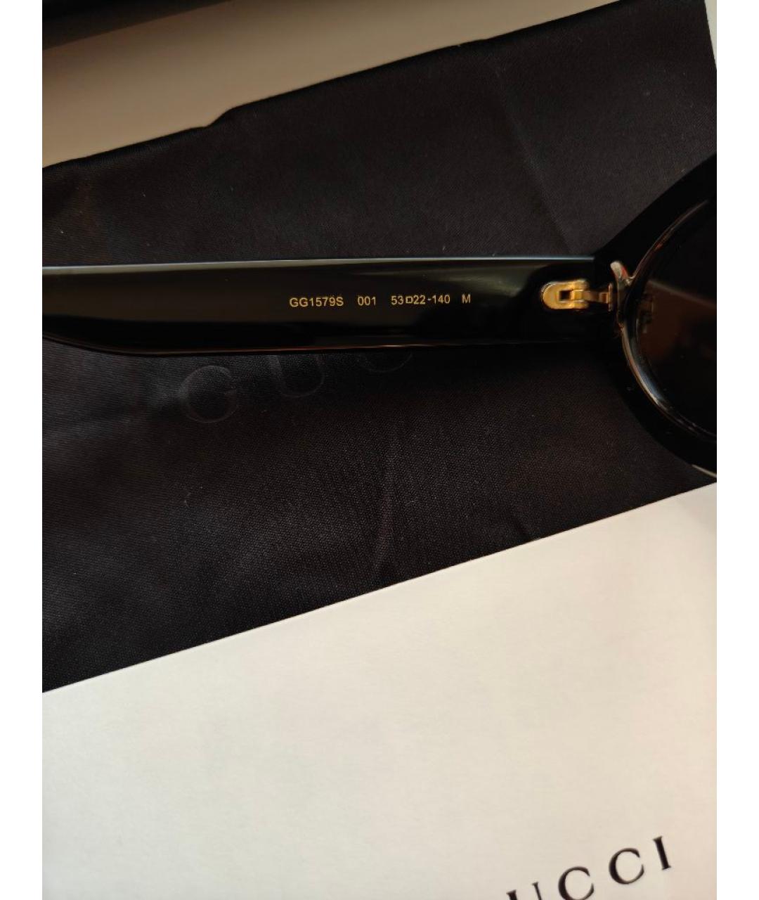 GUCCI Черные пластиковые солнцезащитные очки, фото 5