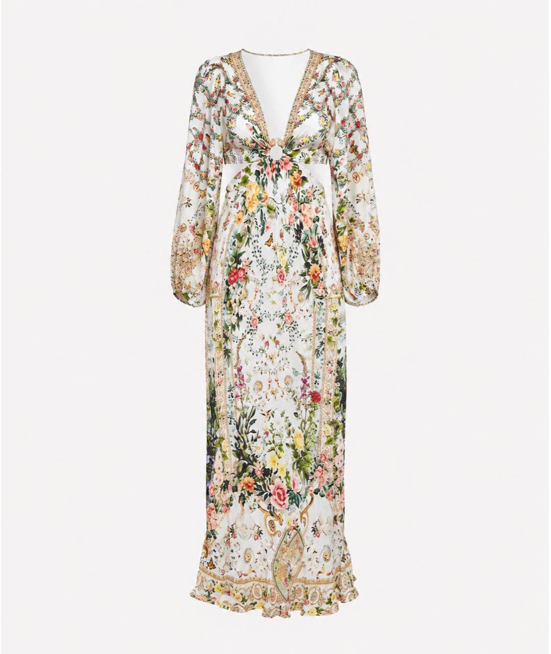 CAROLINA HERRERA Мульти шелковое платье, фото 4