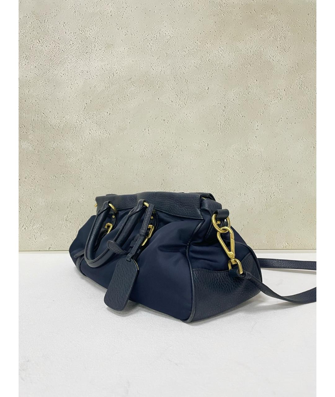 PRADA Синяя нейлоновая сумка тоут, фото 4