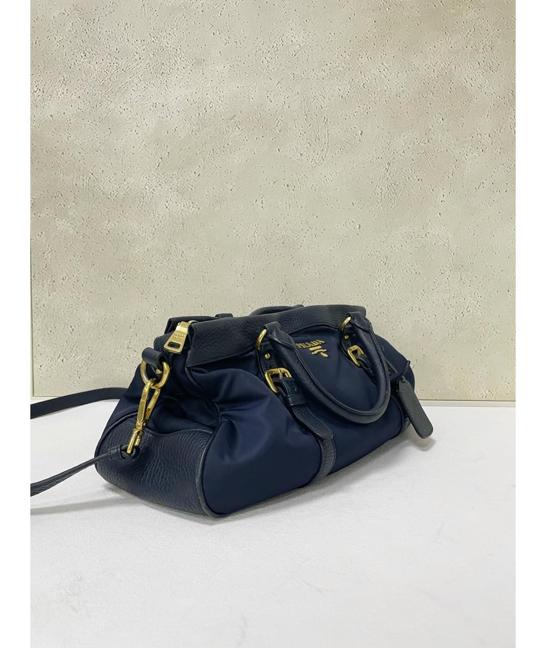 PRADA Синяя нейлоновая сумка тоут, фото 3
