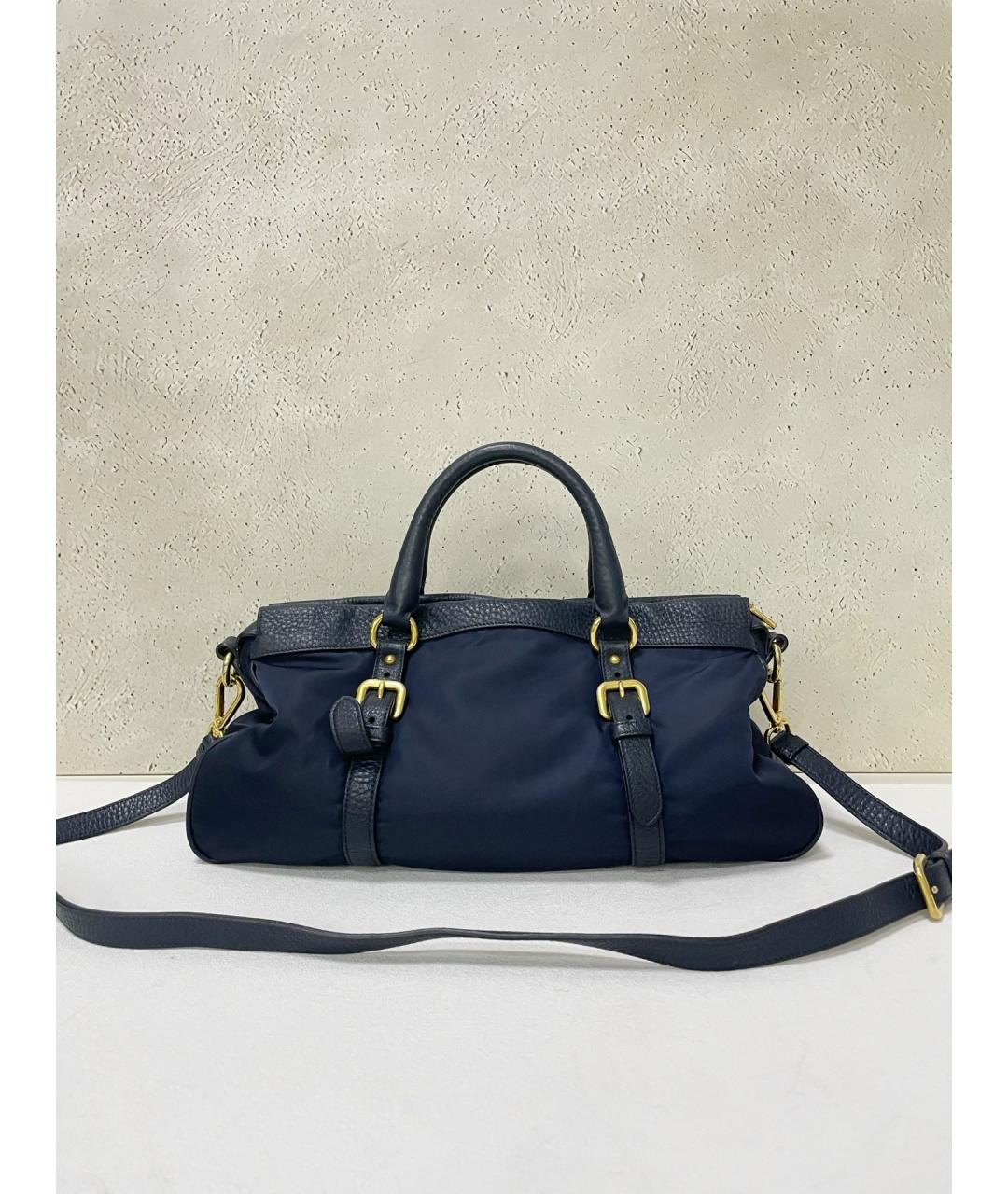 PRADA Синяя нейлоновая сумка тоут, фото 2