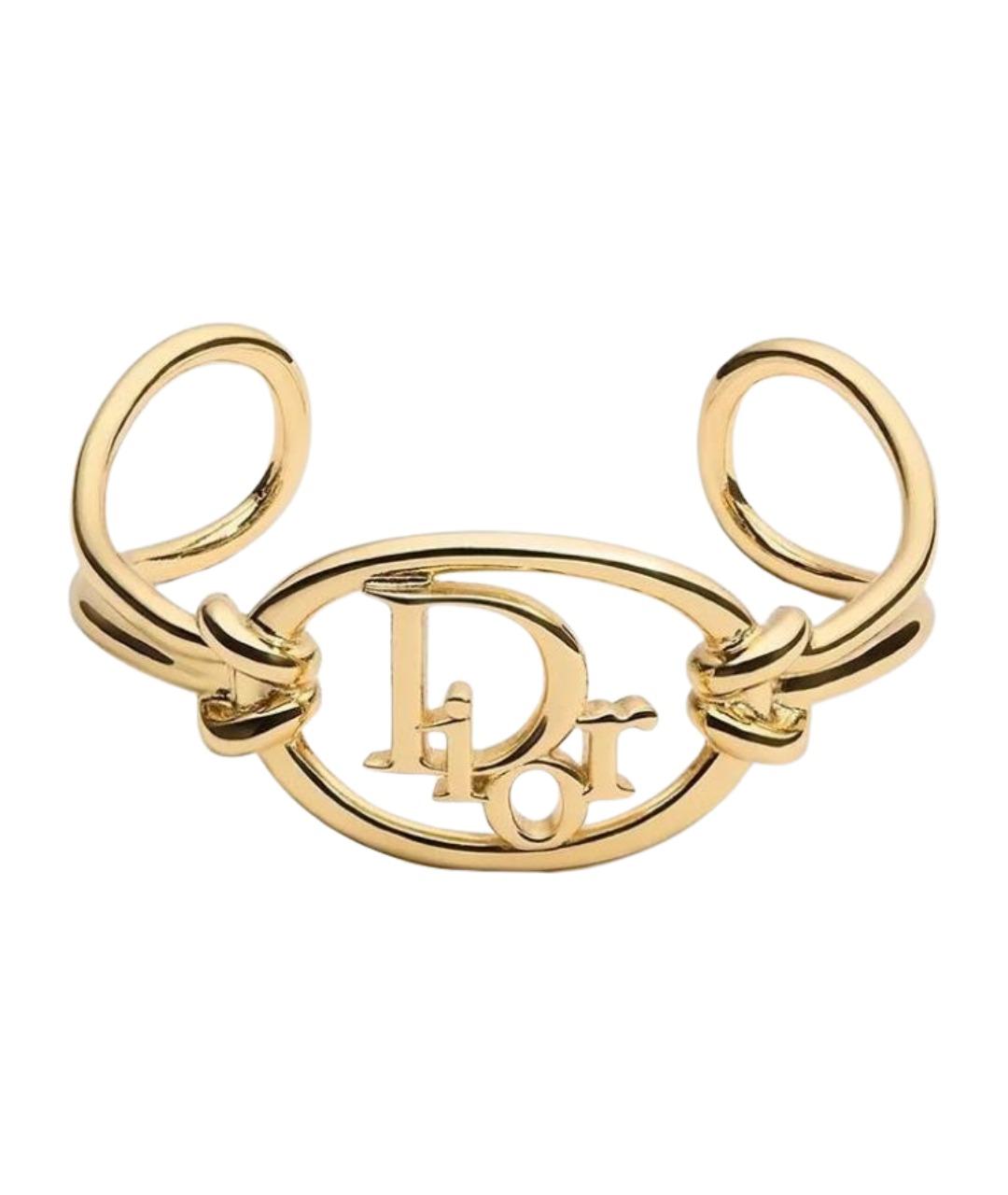 CHRISTIAN DIOR Золотой латунный браслет, фото 1