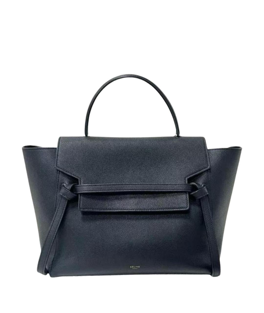 CELINE Черная кожаная сумка тоут, фото 1