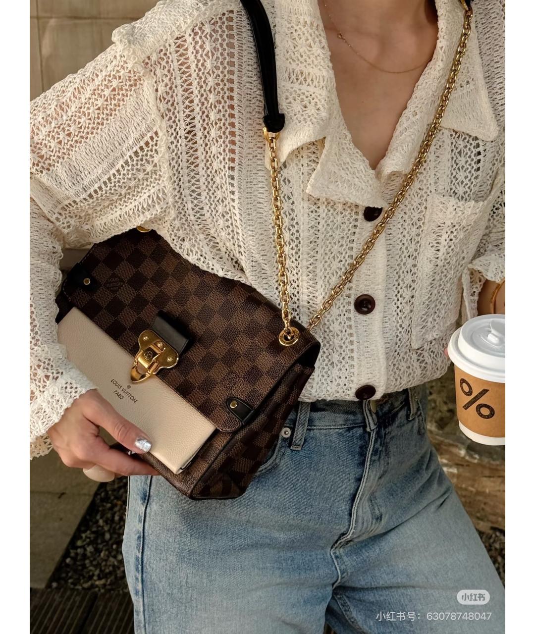 LOUIS VUITTON Коричневая сумка через плечо из канвы, фото 6