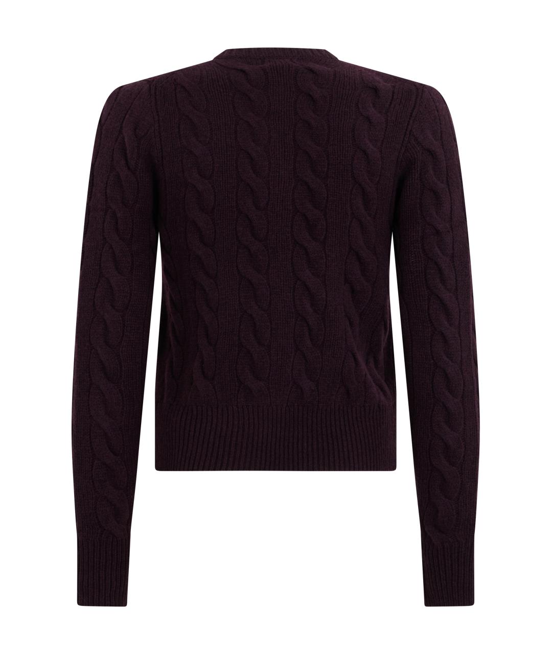 POLO RALPH LAUREN Фиолетовый шерстяной кардиган, фото 2