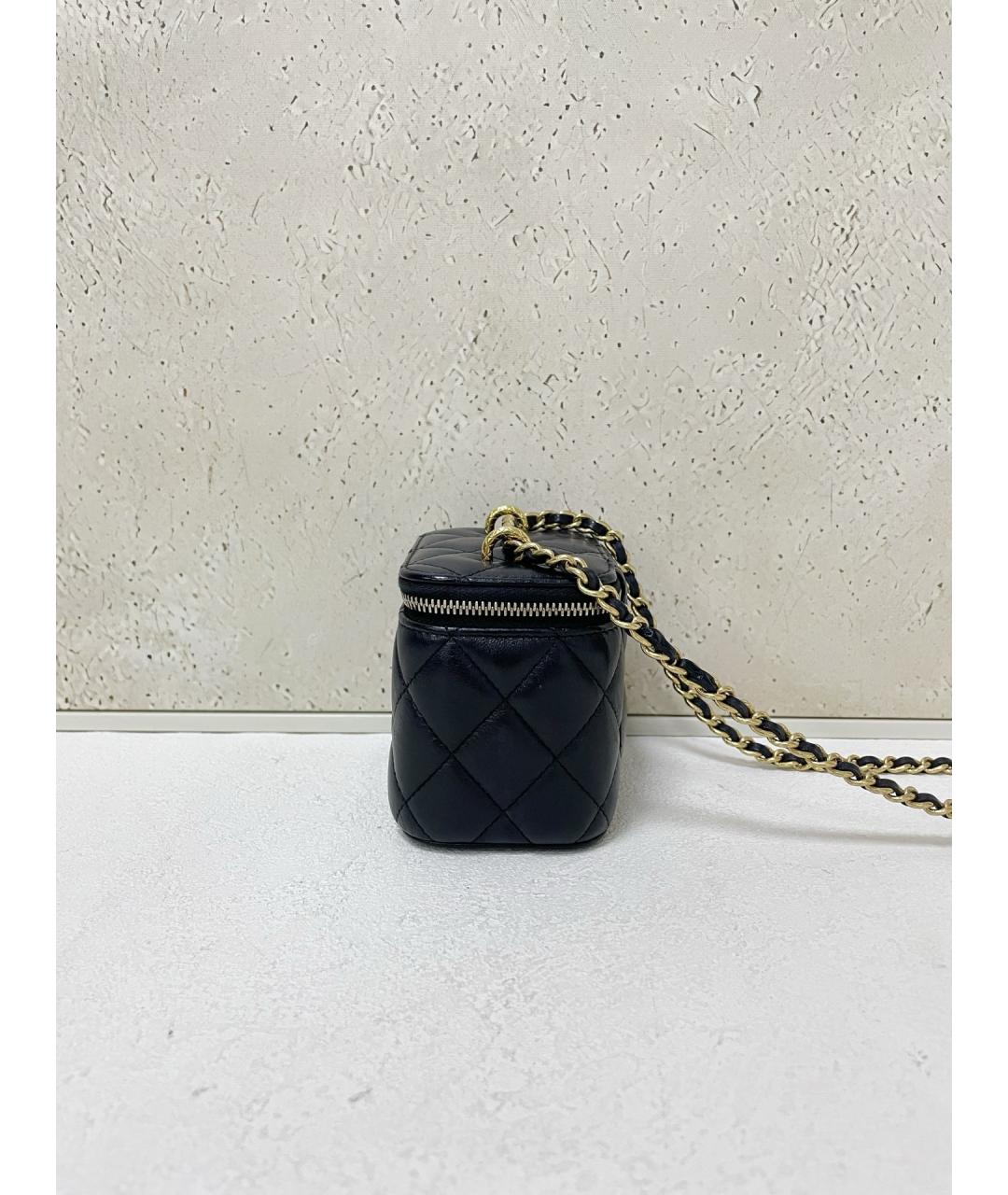 CHANEL Черная кожаная сумка через плечо, фото 4
