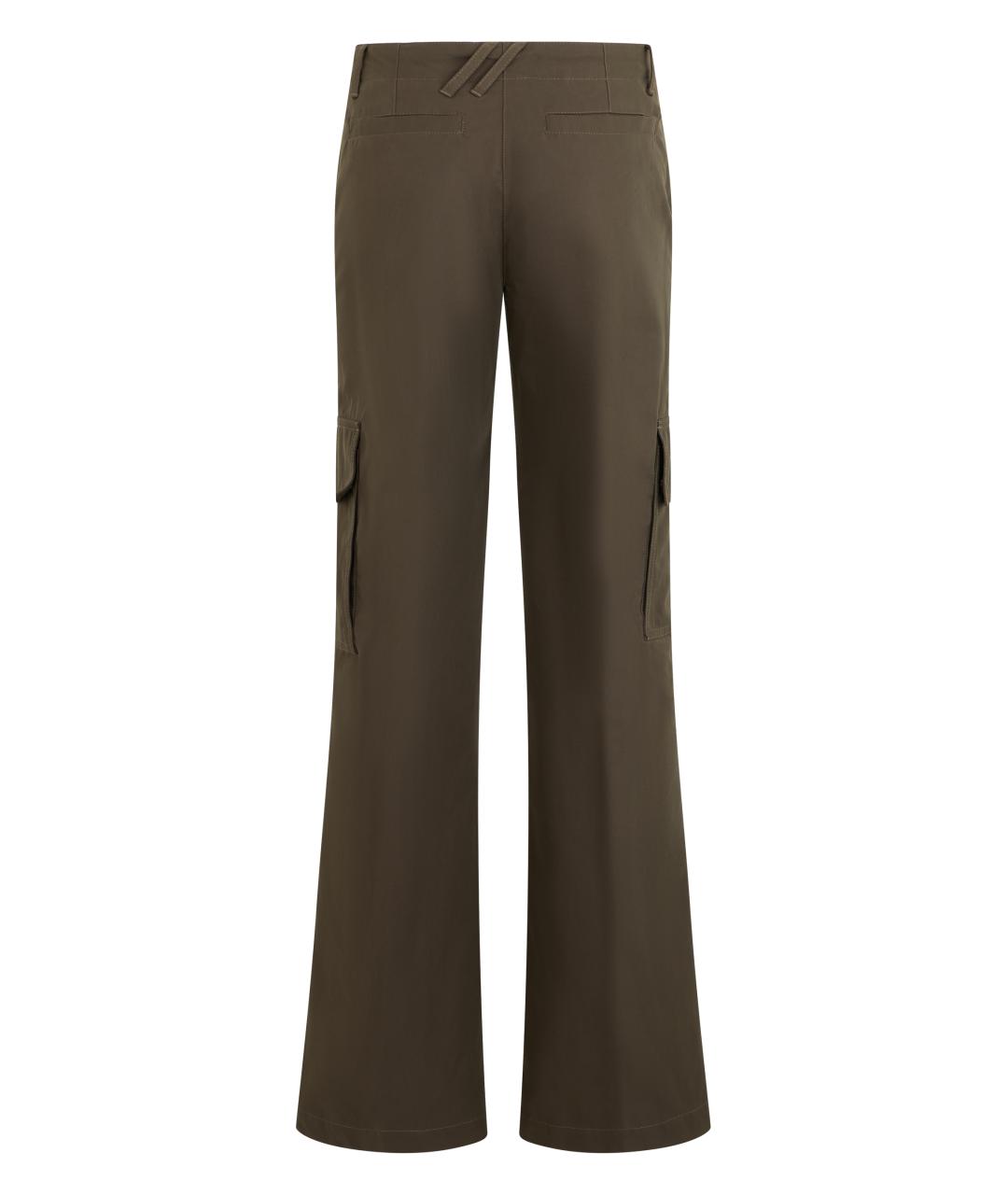 BURBERRY Хаки хлопковые прямые брюки, фото 2