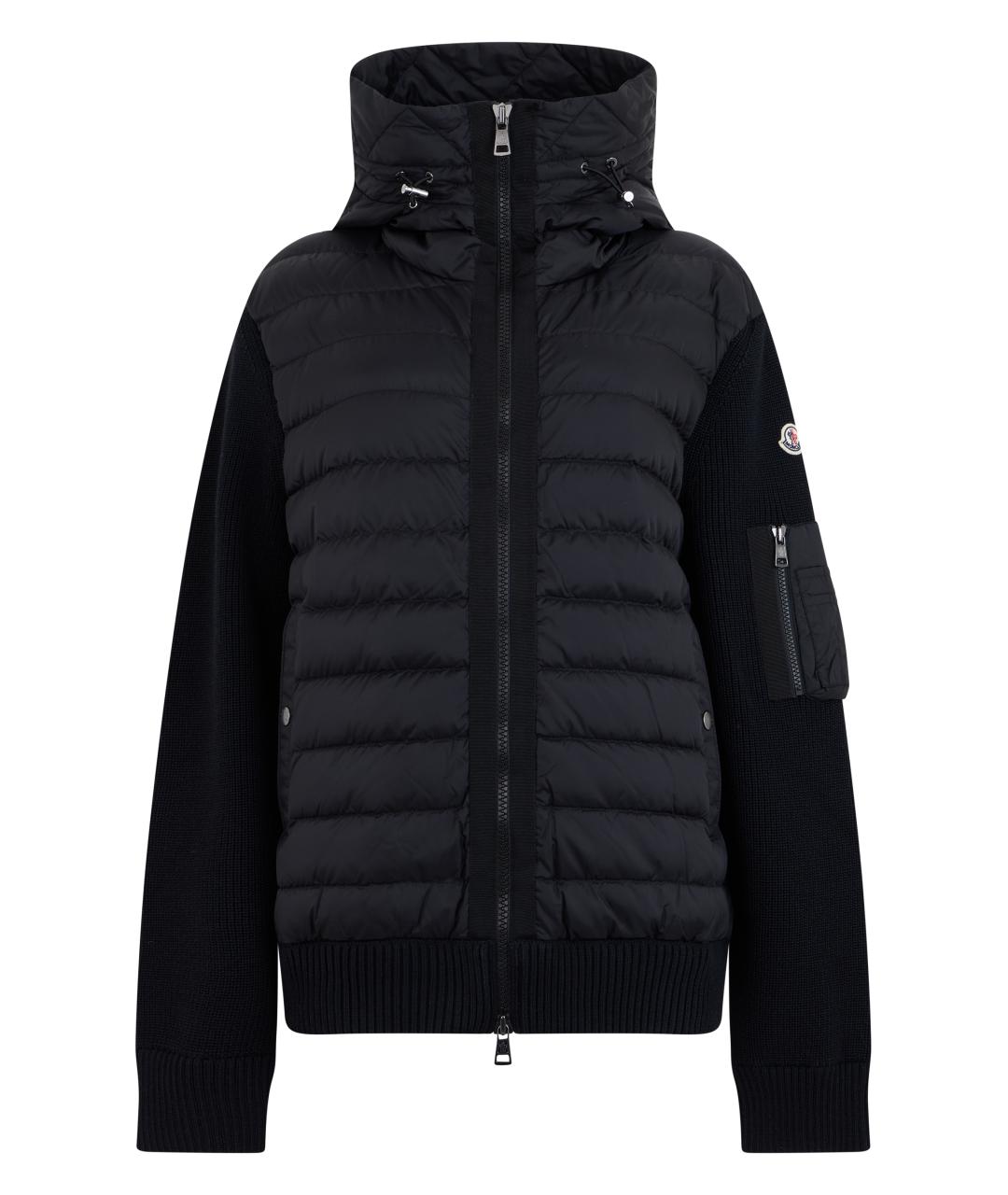 MONCLER Черная полиамидовая куртка, фото 1