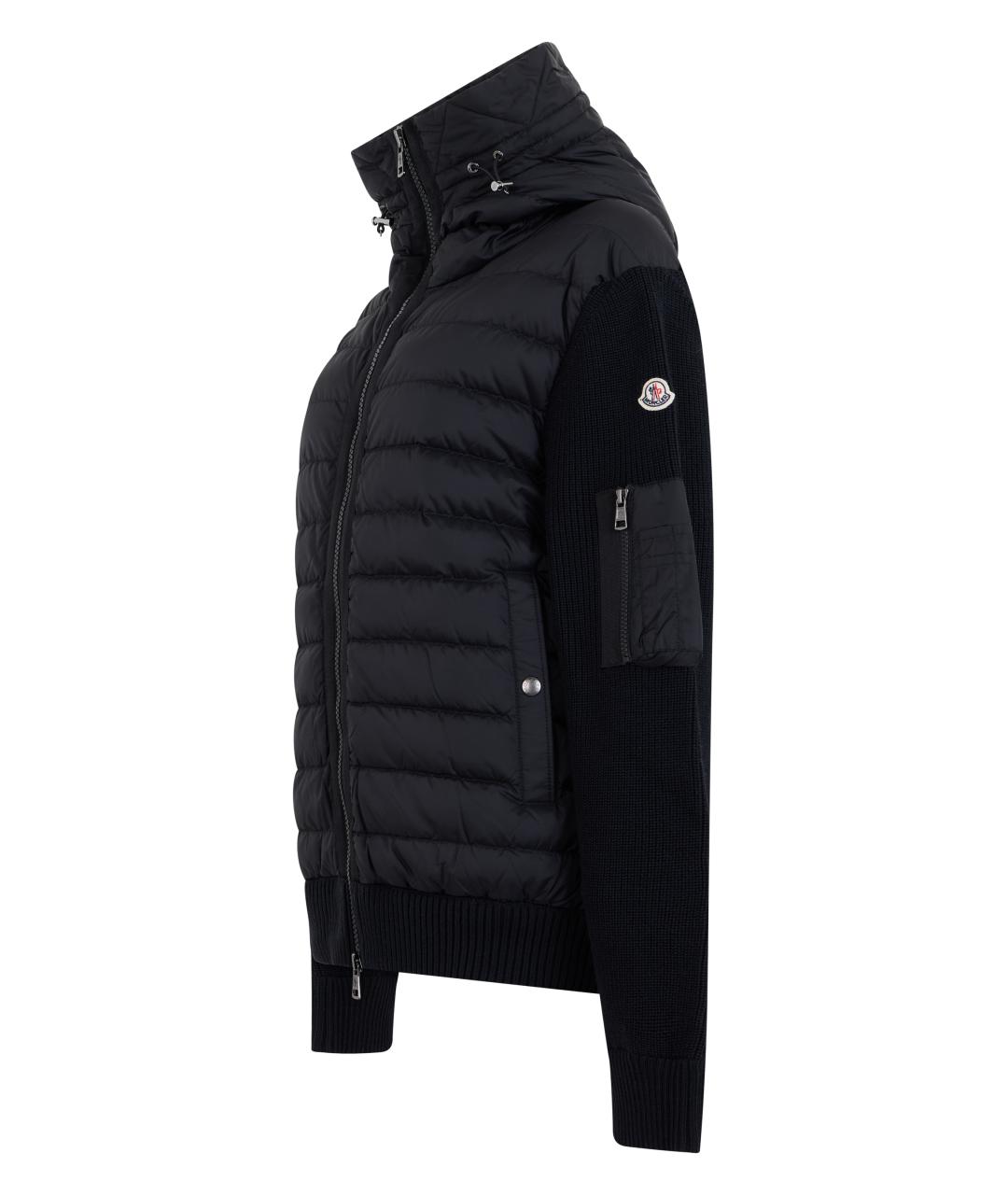 MONCLER Черная полиамидовая куртка, фото 3