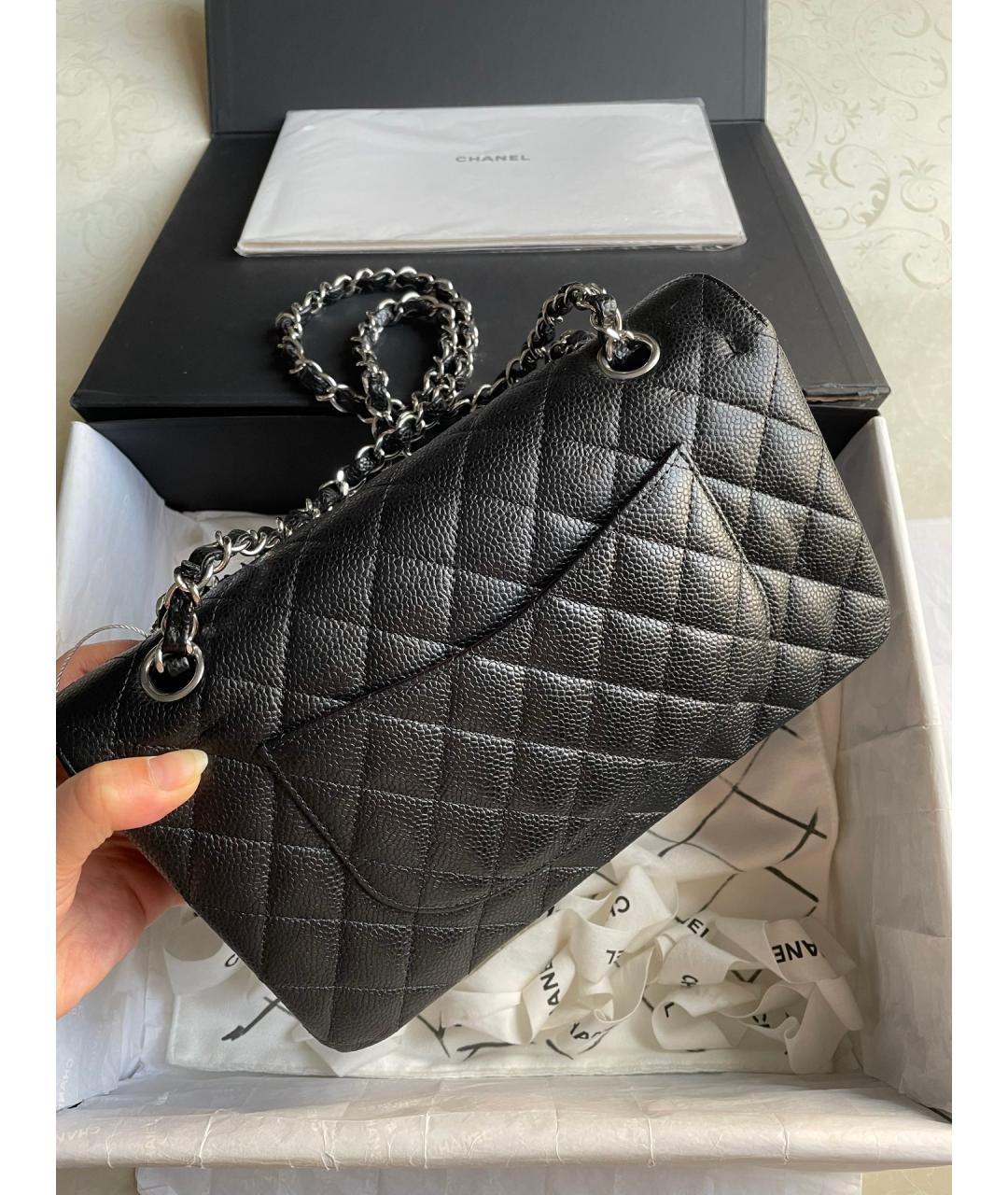 CHANEL Черная кожаная сумка через плечо, фото 3