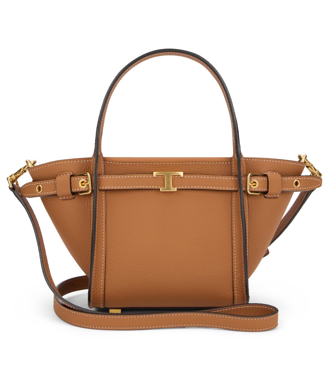 TOD'S Бежевая кожаная сумка через плечо, фото 1