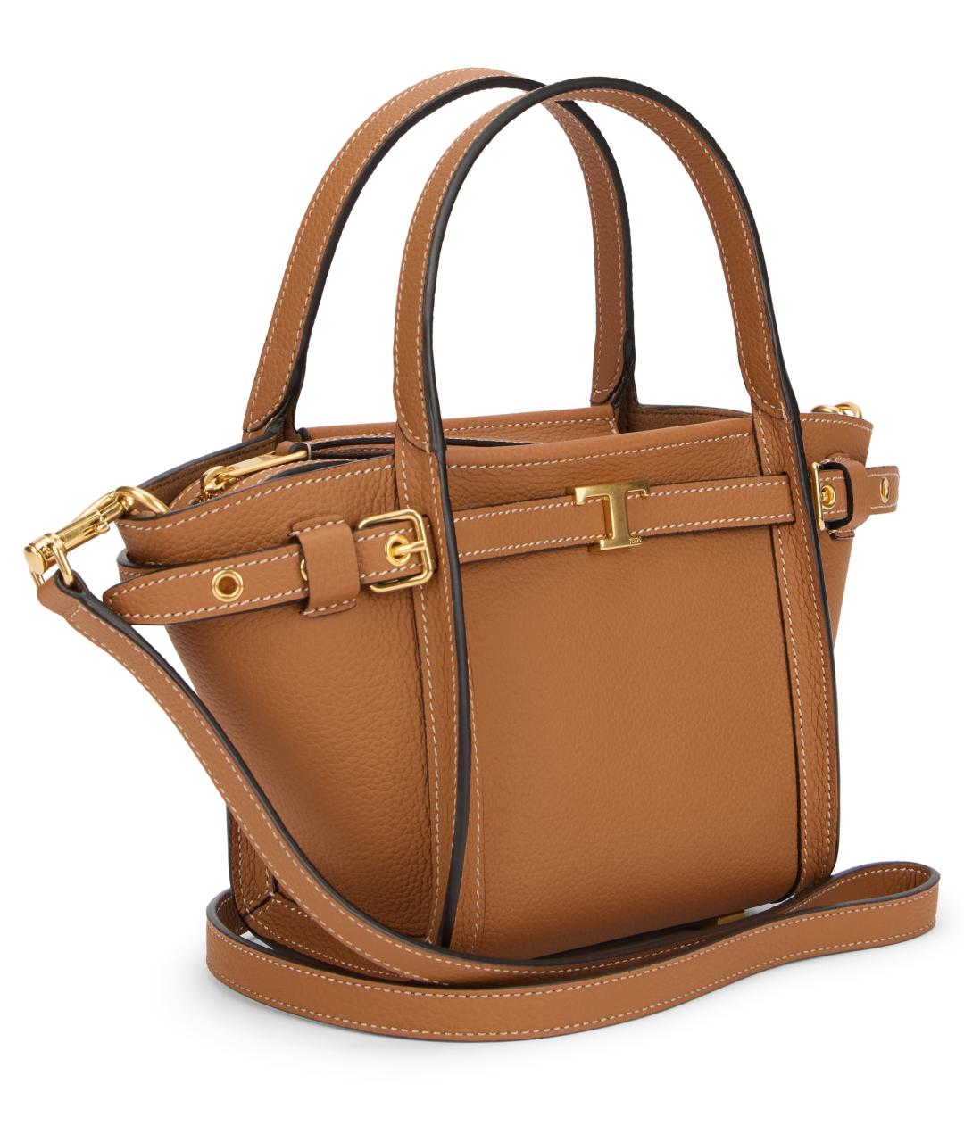 TOD'S Бежевая кожаная сумка через плечо, фото 2