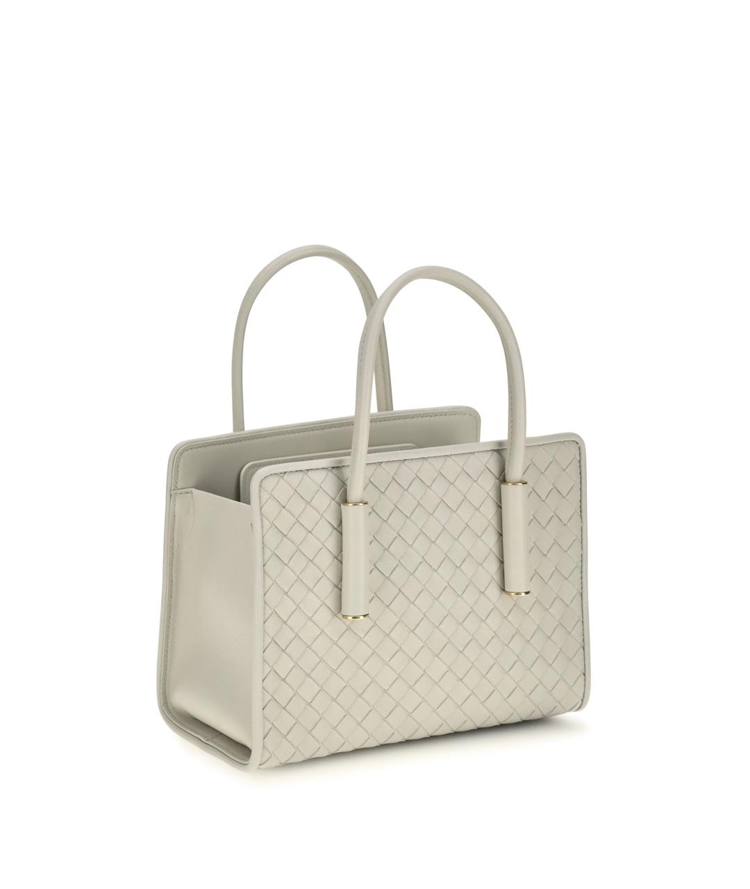 BOTTEGA VENETA Серая кожаная сумка тоут, фото 2