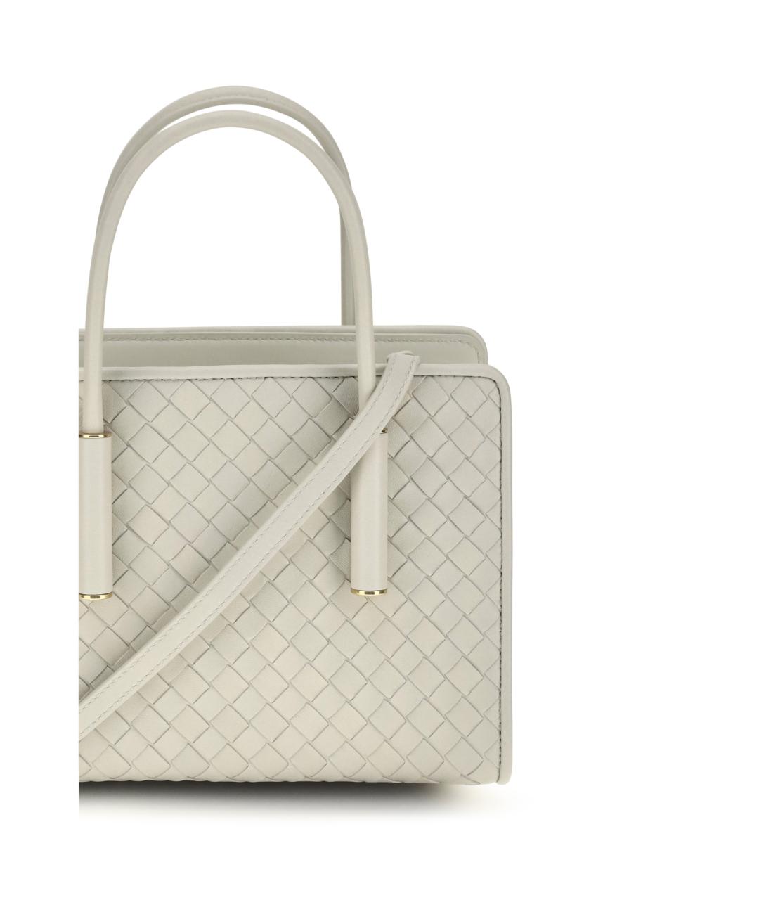 BOTTEGA VENETA Серая кожаная сумка тоут, фото 4