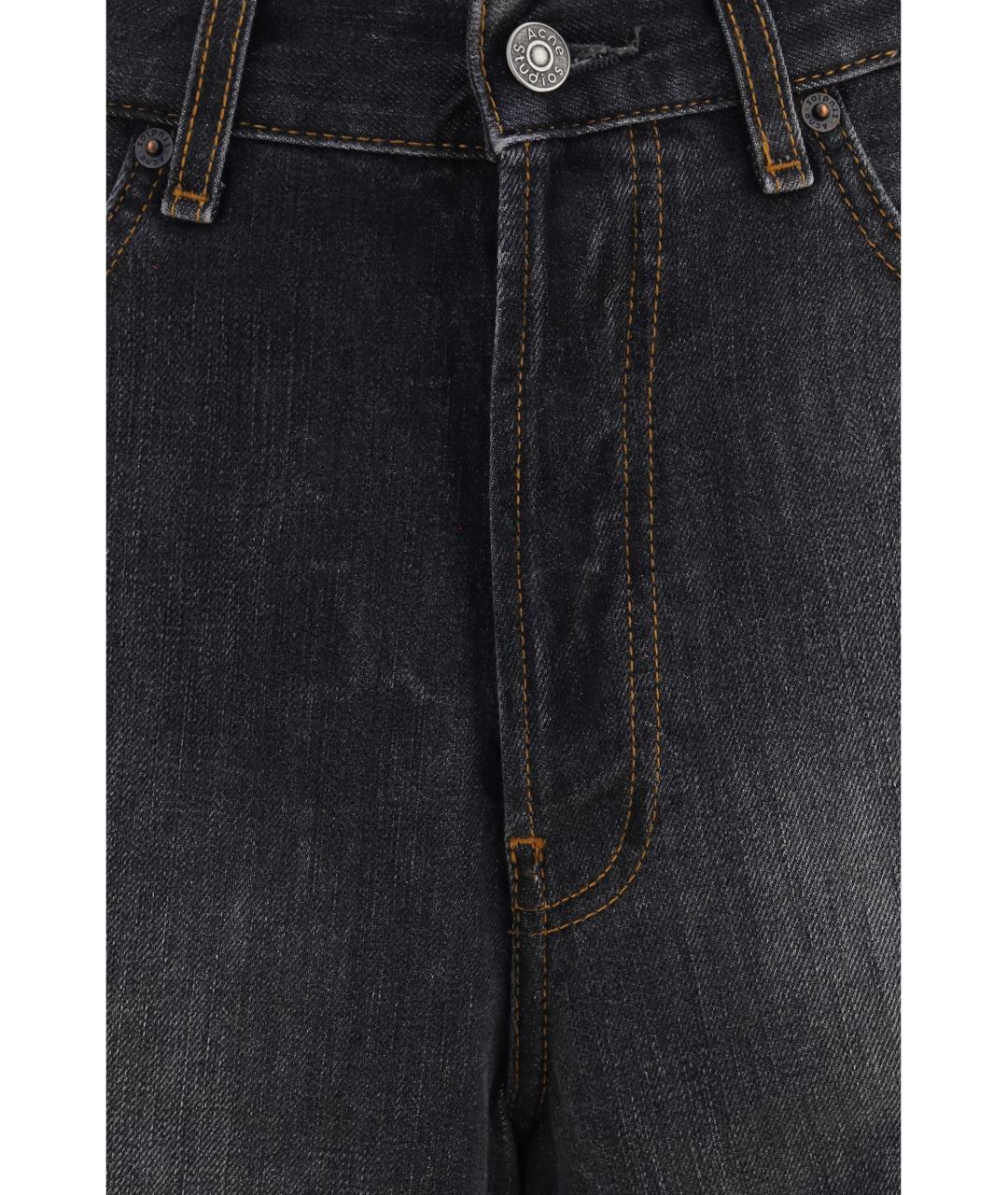 ACNE STUDIOS Черные хлопковые прямые джинсы, фото 3