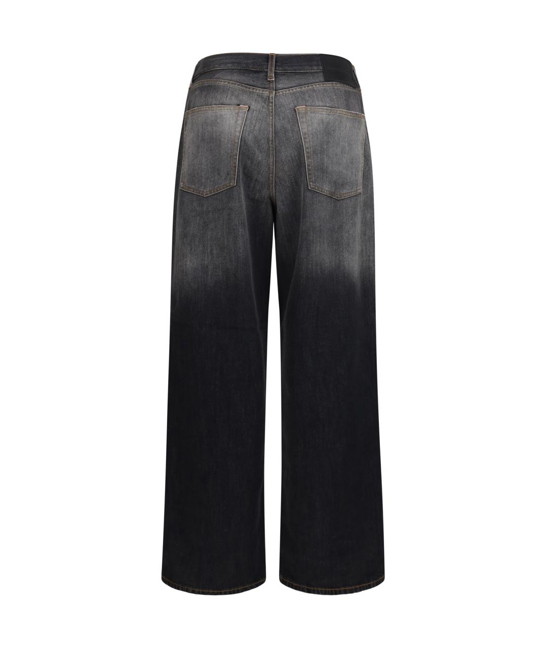 ACNE STUDIOS Черные хлопковые прямые джинсы, фото 2
