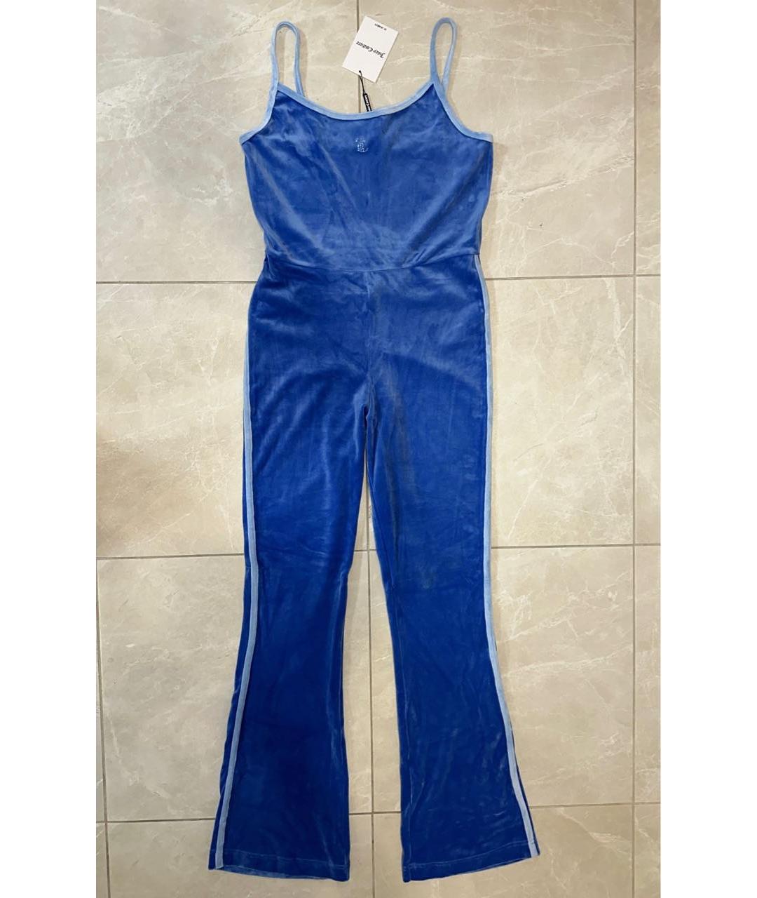 JUICY COUTURE Синий велюровый комбинезон, фото 4