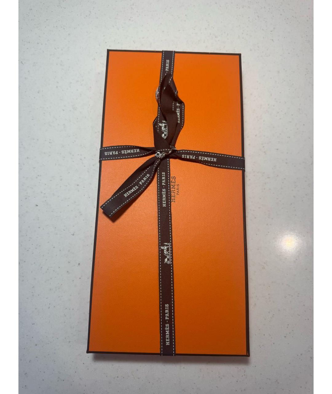 HERMES Бордовые кожаные перчатки, фото 7