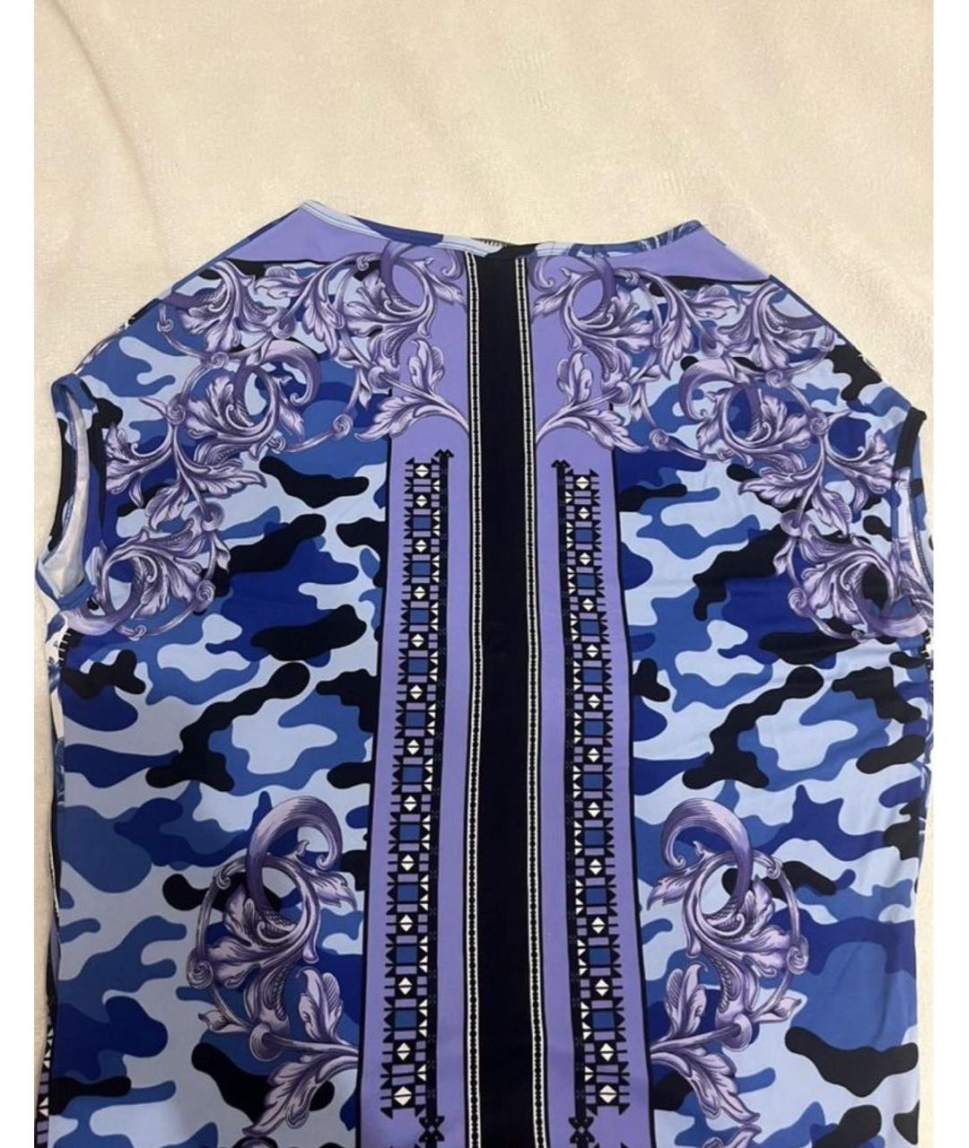 VERSACE COLLECTION Синяя вискозная блузы, фото 2