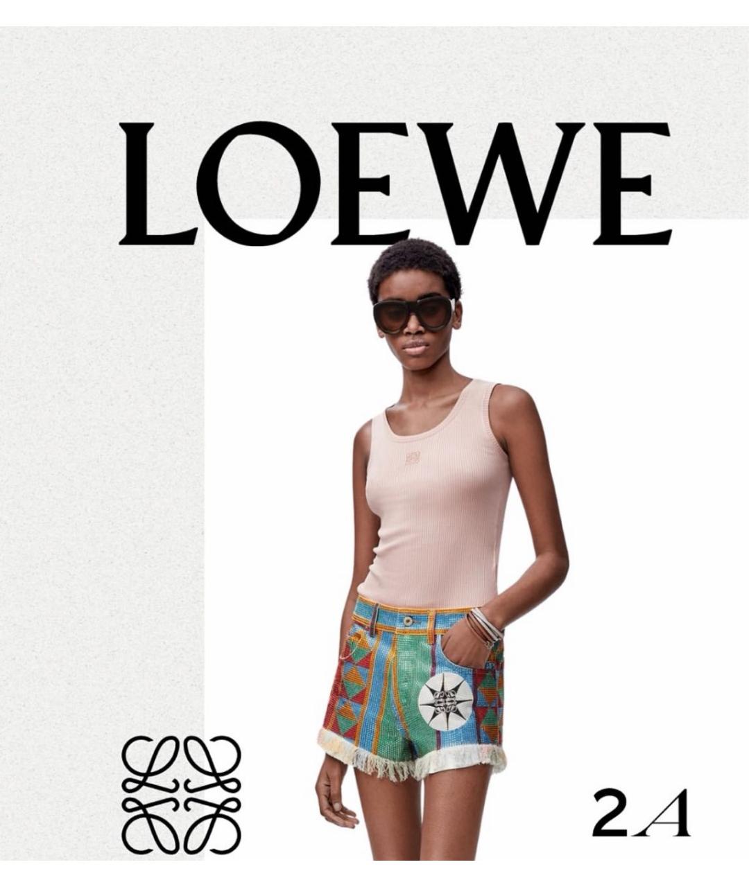 LOEWE Розовая шелковая майка, фото 7