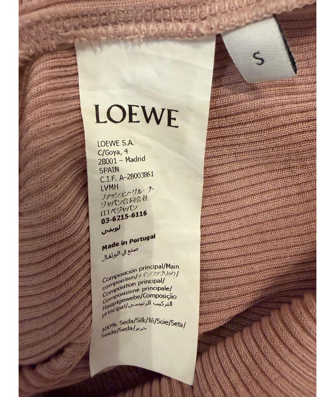 LOEWE Розовая шелковая майка, фото 5
