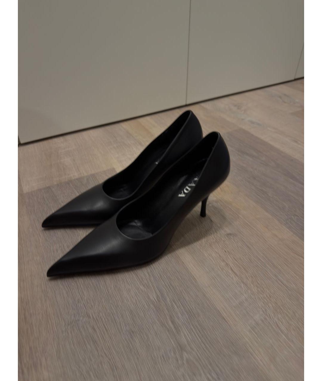 PRADA Черные кожаные туфли, фото 3