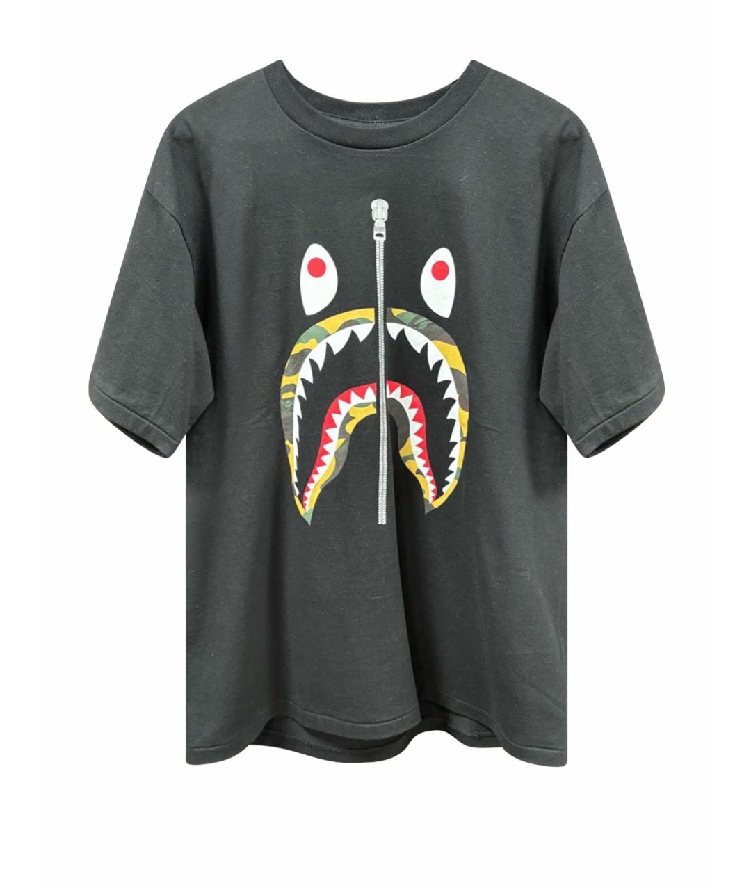 A BATHING APE Черная хлопковая футболка, фото 1
