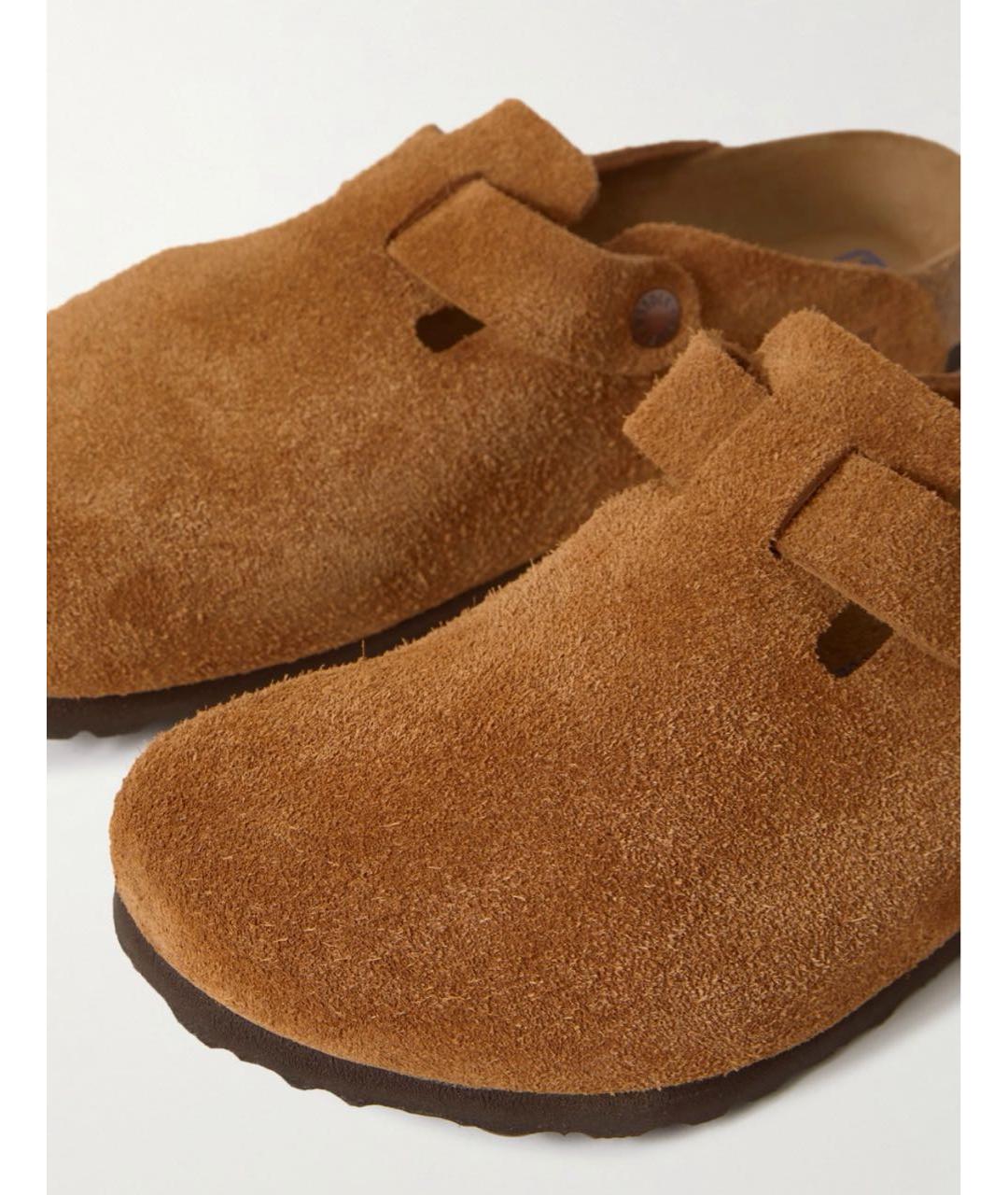 BIRKENSTOCK Коричневые замшевые сабо, фото 3