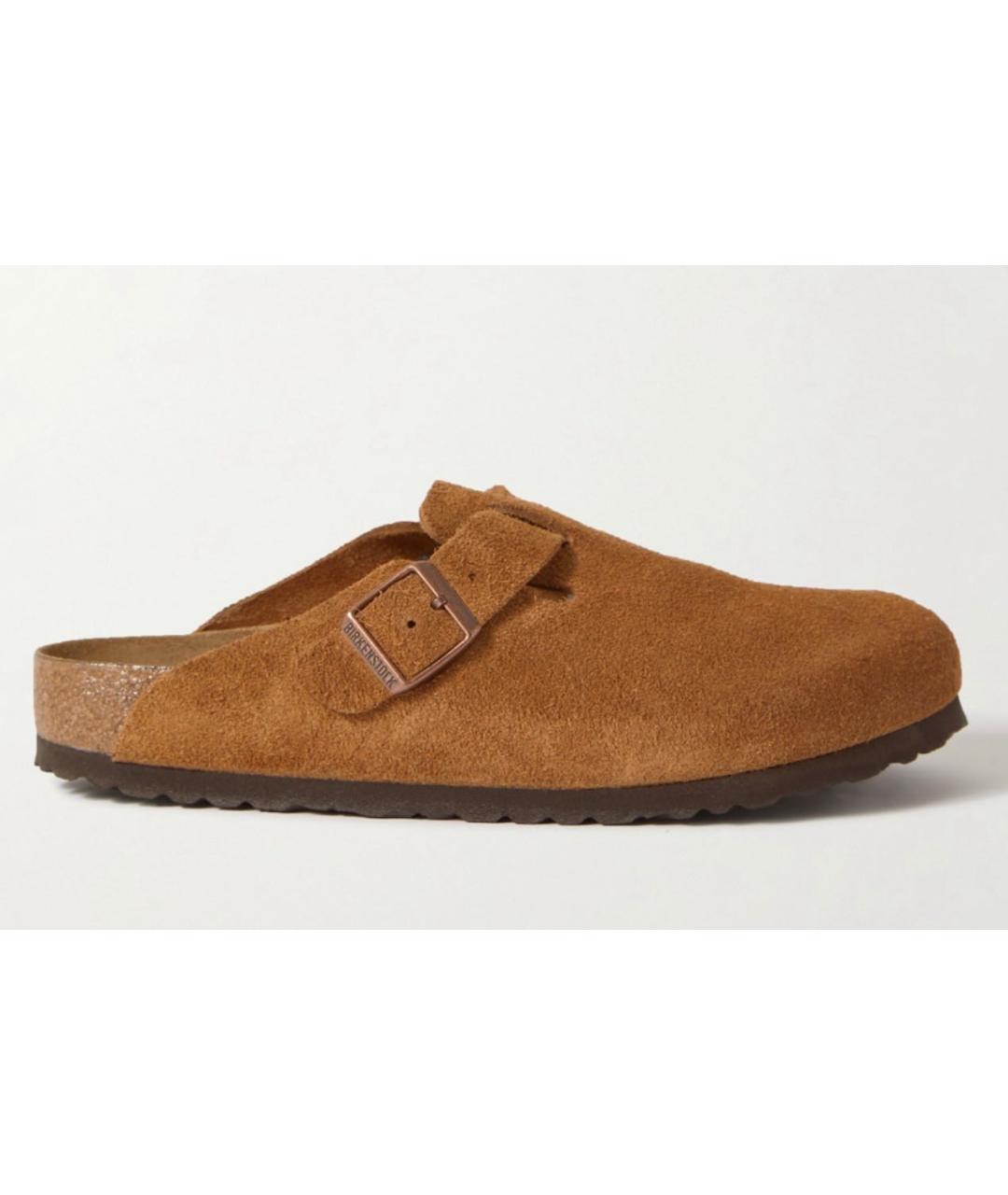 BIRKENSTOCK Коричневые замшевые сабо, фото 9
