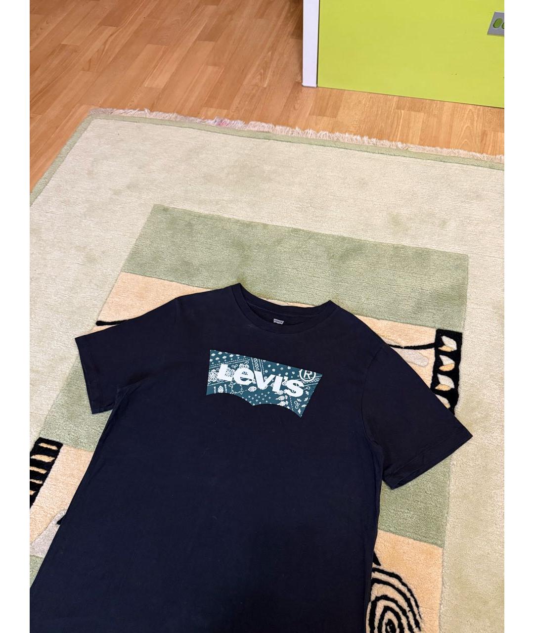 LEVI'S Черная хлопковая футболка, фото 4