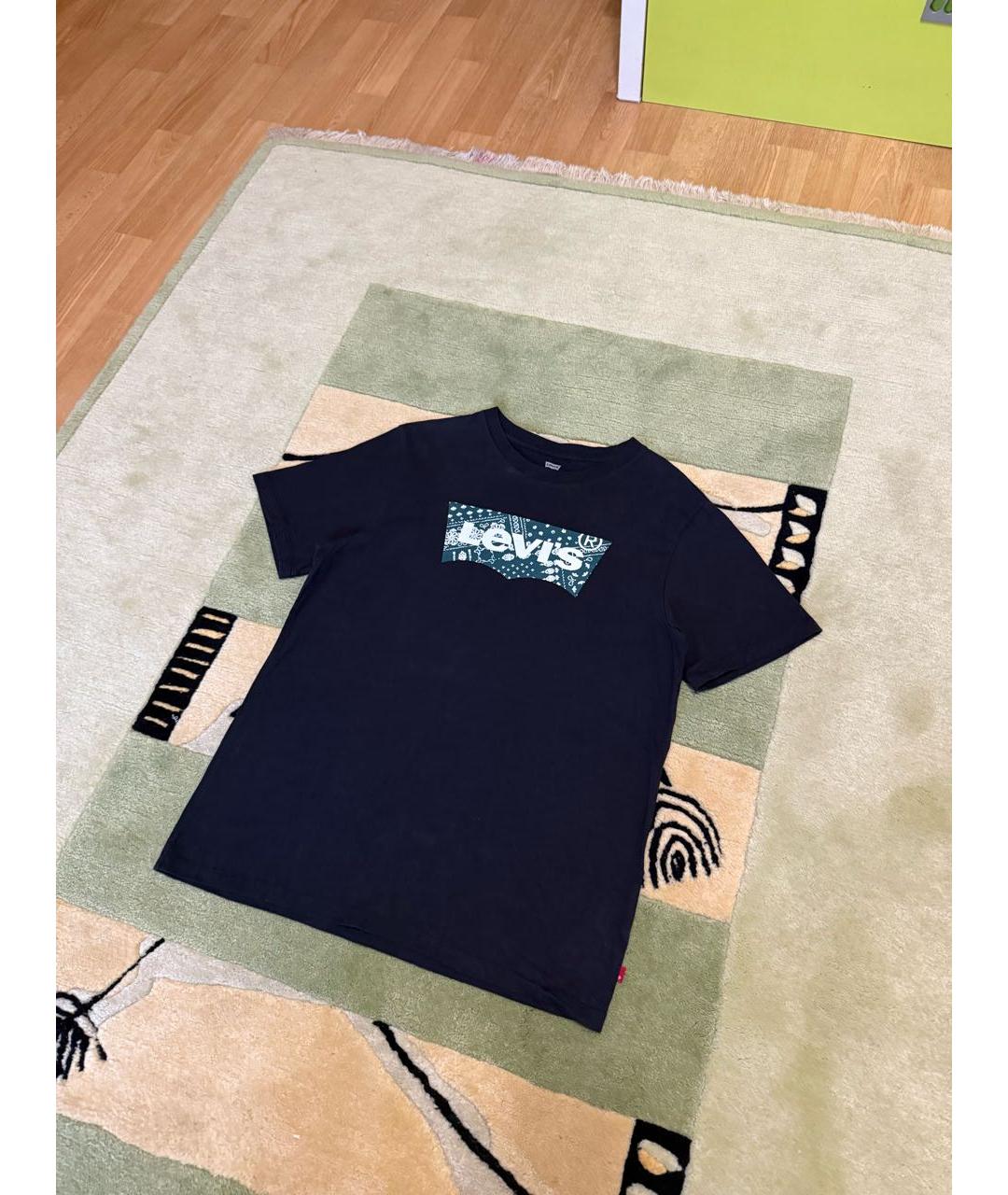 LEVI'S Черная хлопковая футболка, фото 2