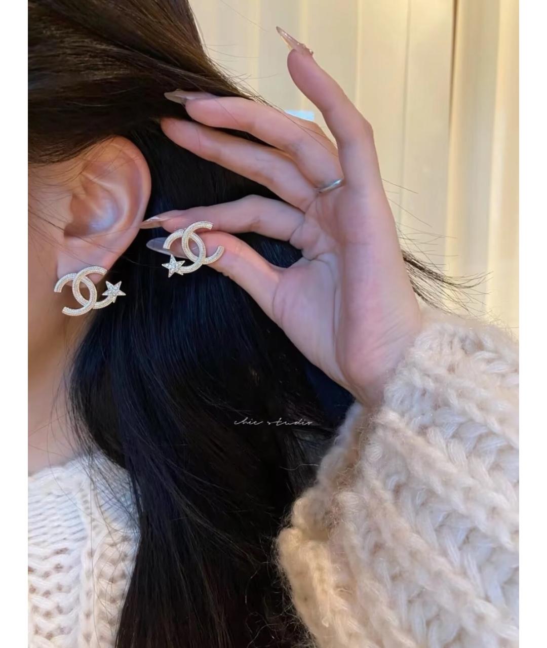 CHANEL Серебряные серьги, фото 8