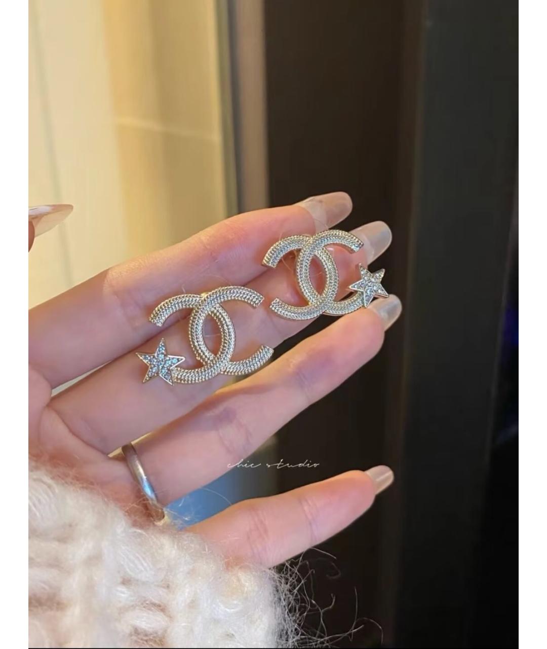CHANEL Серебряные серьги, фото 9