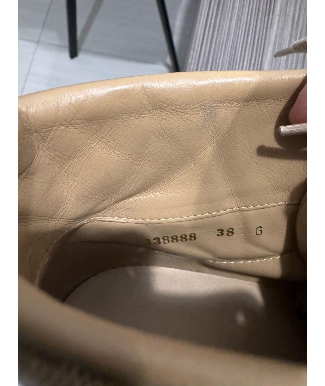 GUCCI Бежевые кеды, фото 5