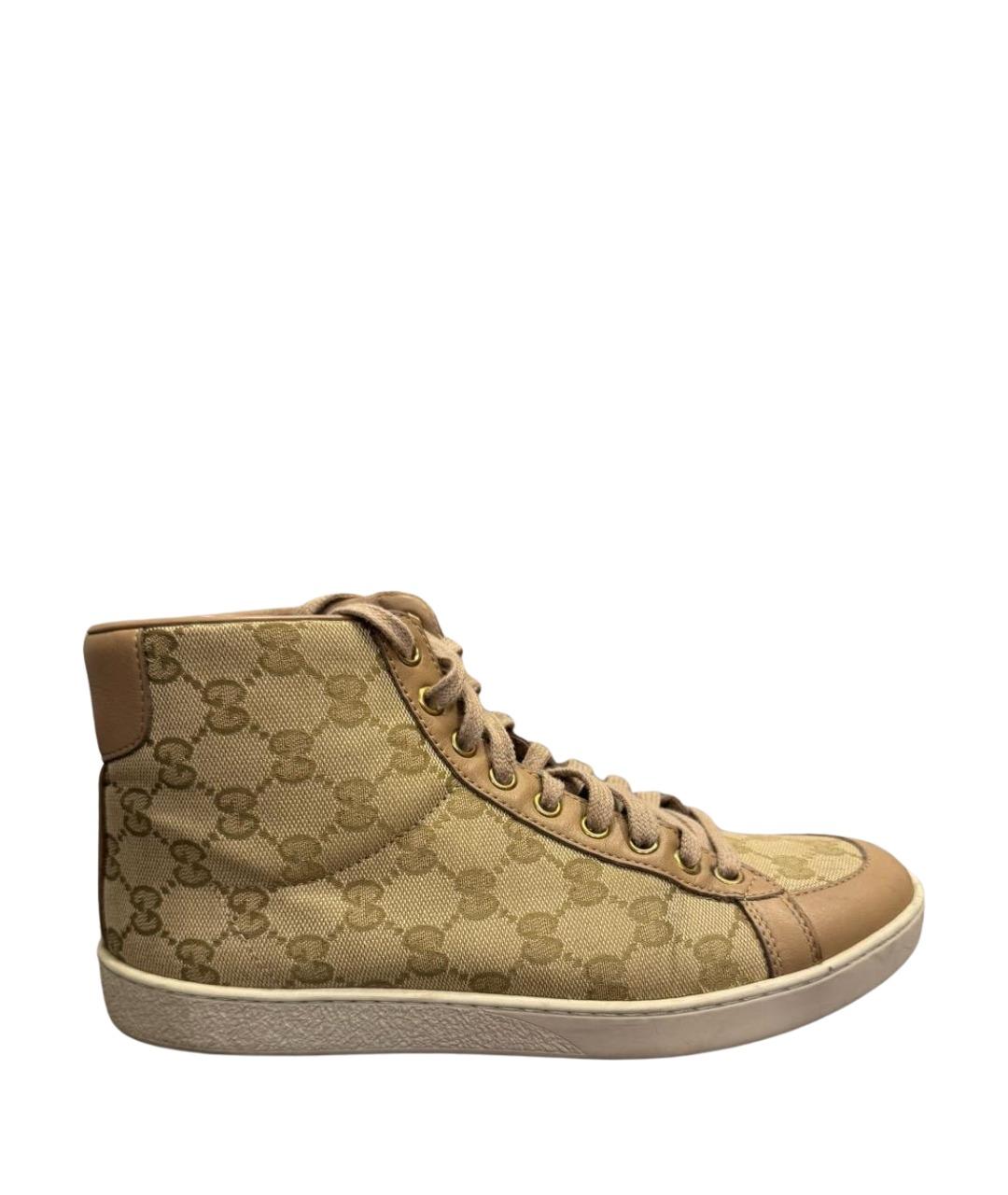 GUCCI Бежевые кеды, фото 1