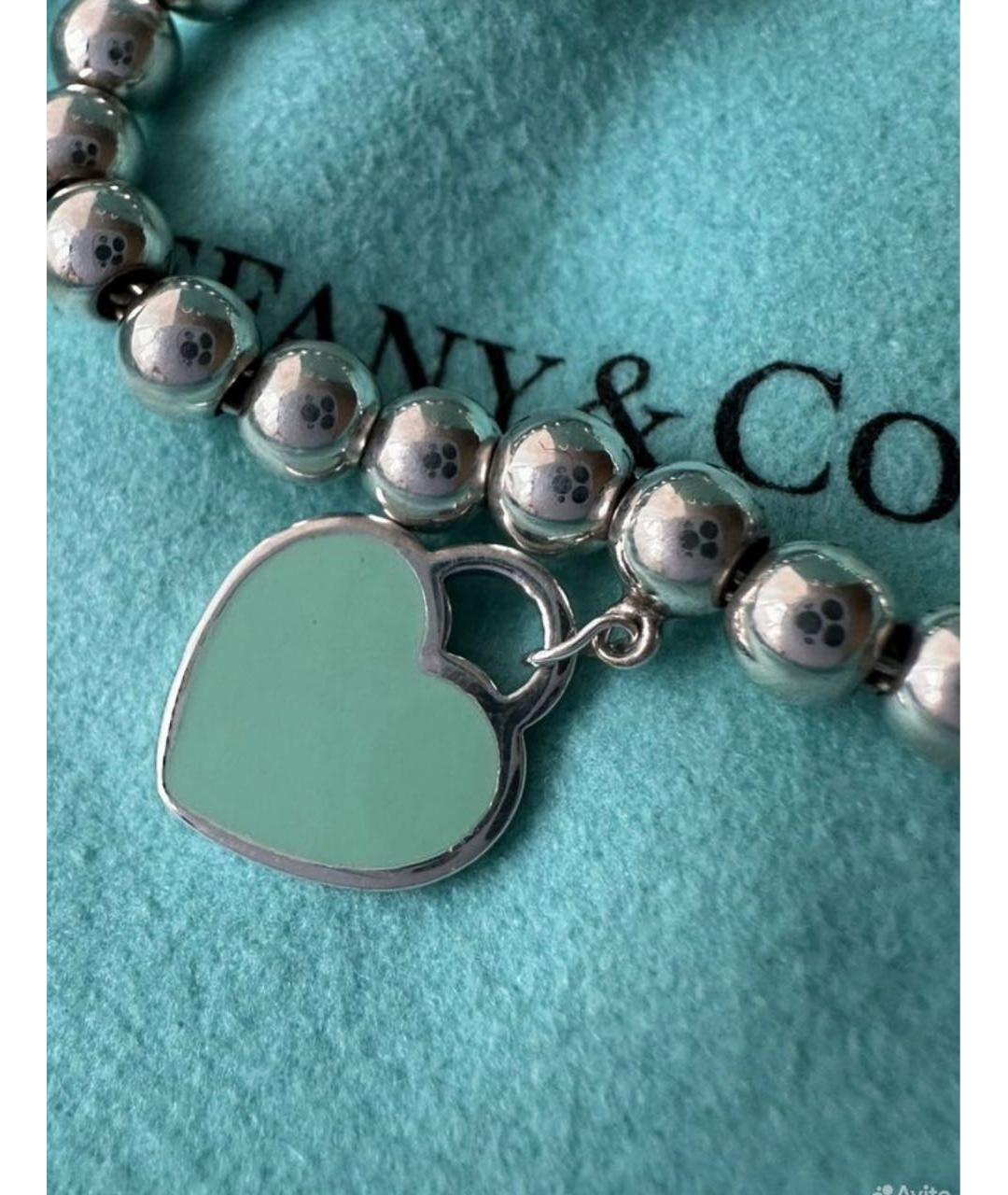 TIFFANY&CO Бирюзовый серебряный браслет, фото 4